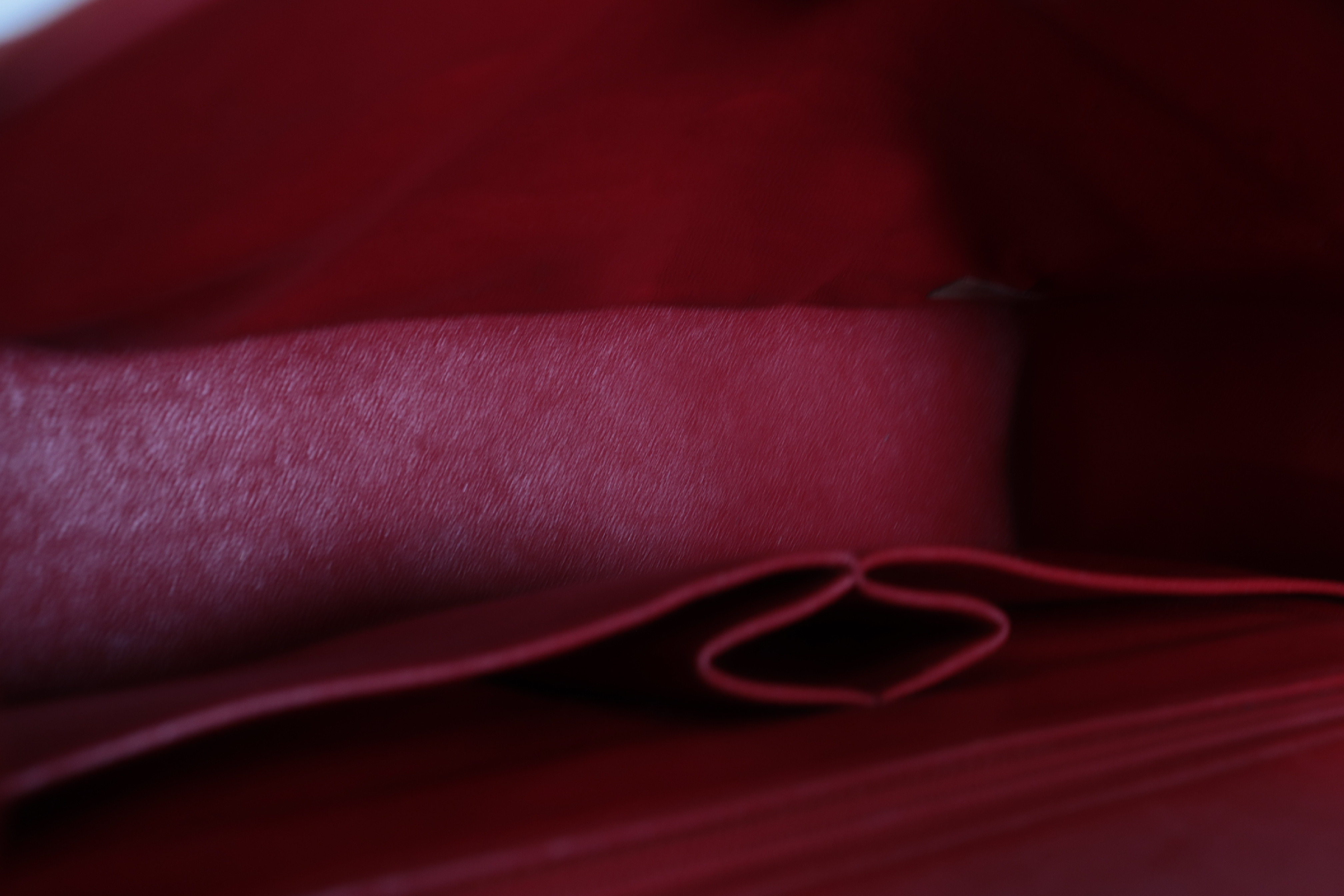 Matelassé Lambskin Chain Shoulder Bag, Red, Series 2 — view 9