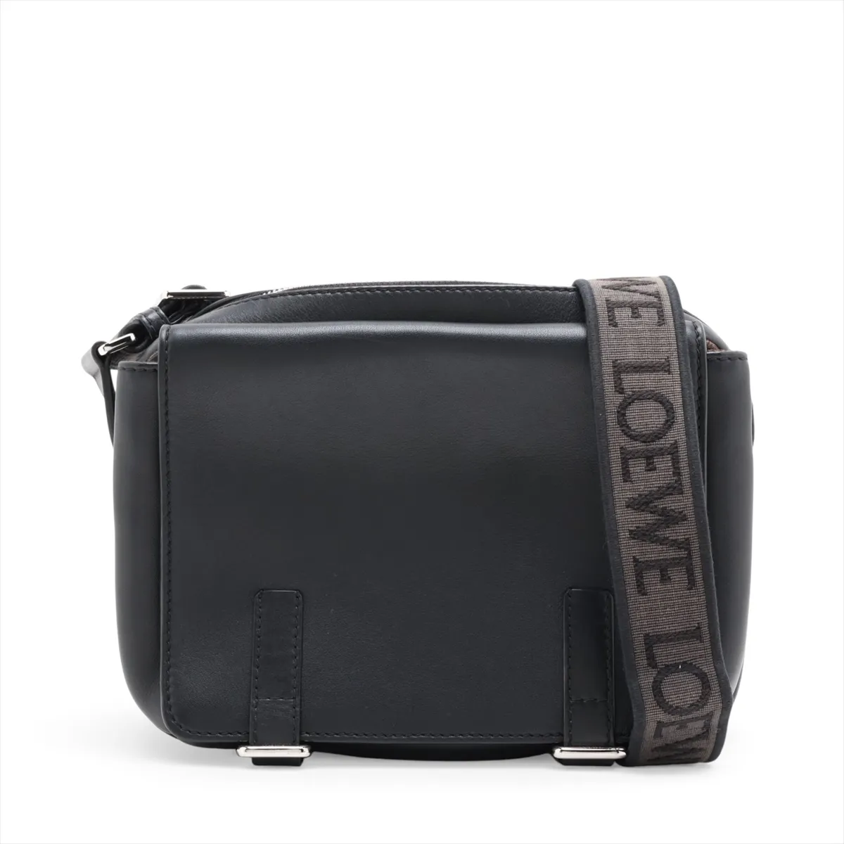 Military Messenger Bag, Leather Shoulder Bag, Gray