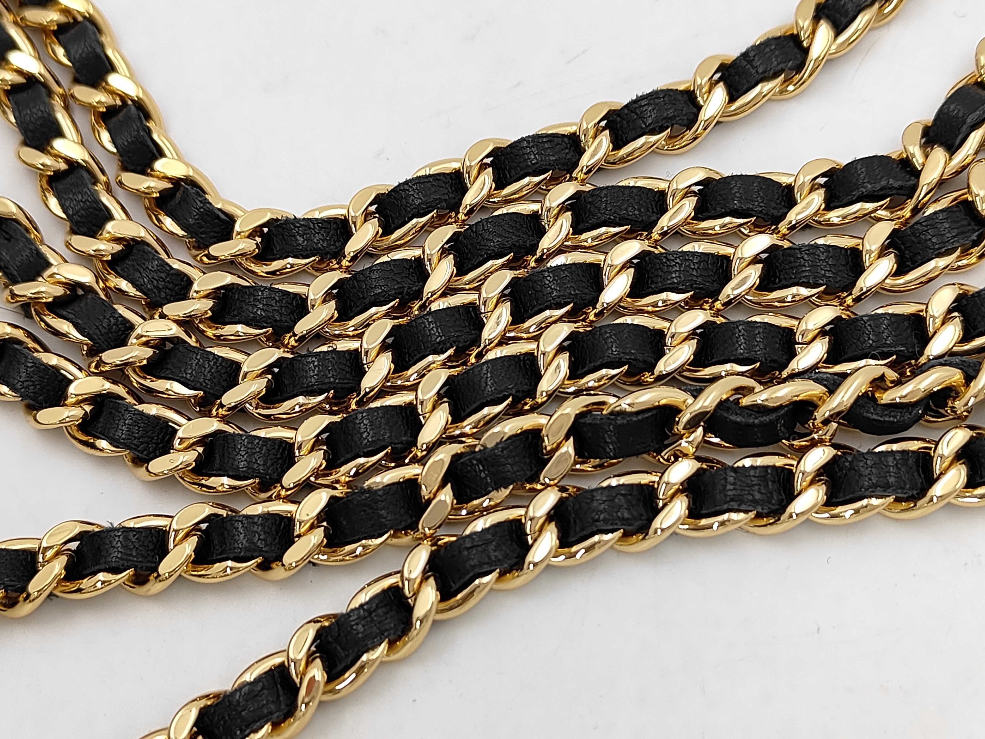 Lambskin Chain Shoulder Bag with Gold Hardware — view 6