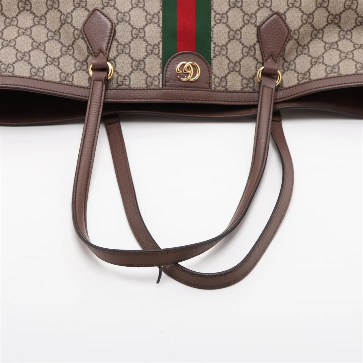 GG Supreme PVC x Leather Tote Bag, Brown, 631685 — view 5