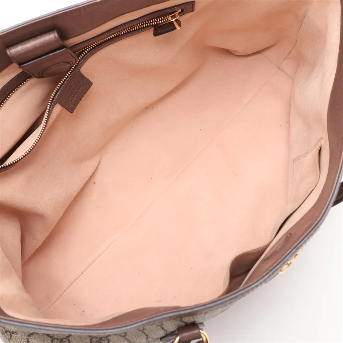 GG Supreme PVC x Leather Tote Bag, Brown, 631685 — view 7