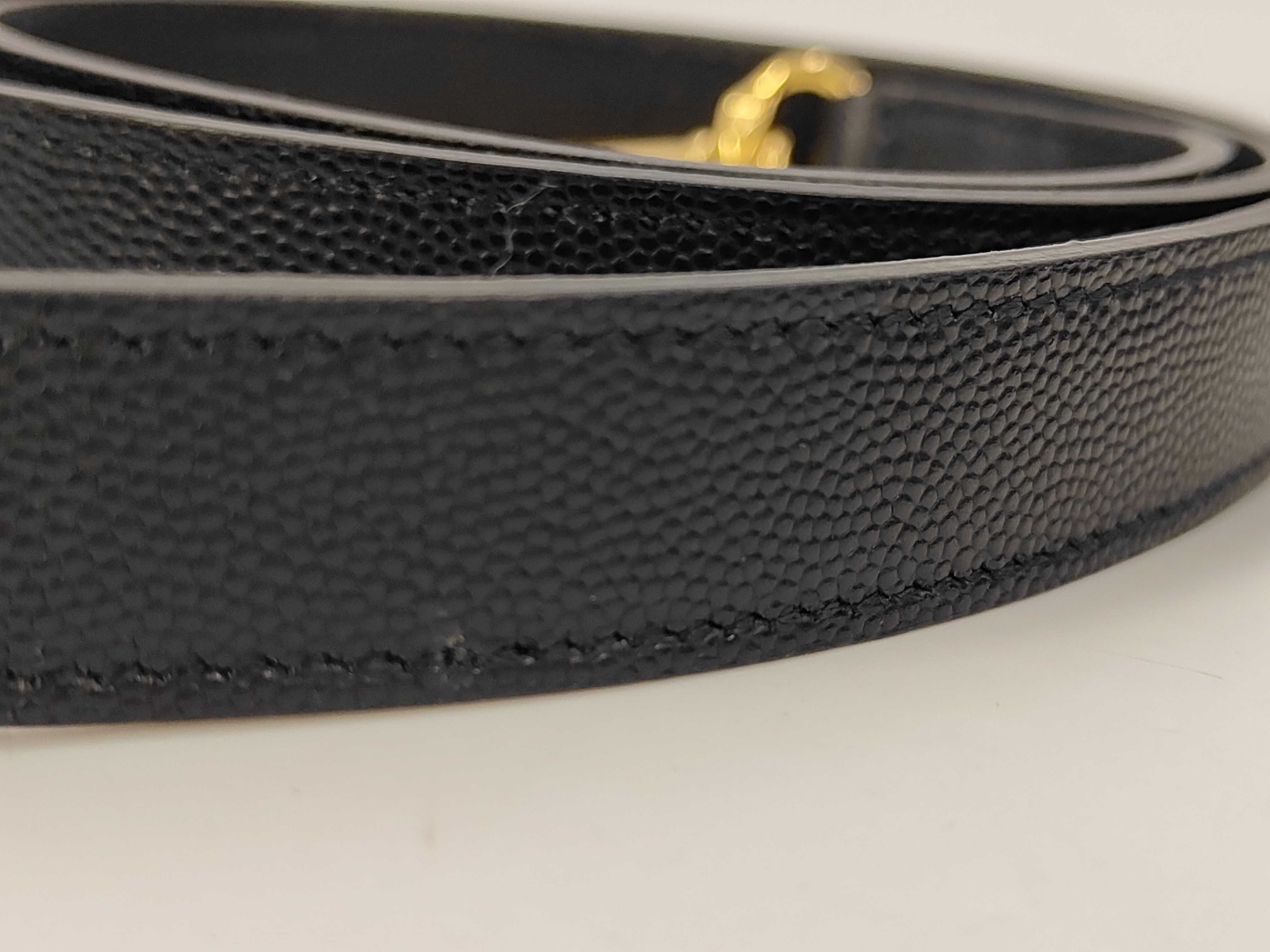 PH - Black Leather Museum Flat Briefcase Business Bag — view 11
