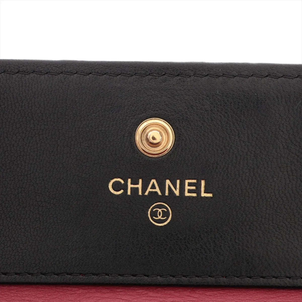 19 Lambskin Compact Wallet Black Gold Hardware U63T8GL2 — view 7