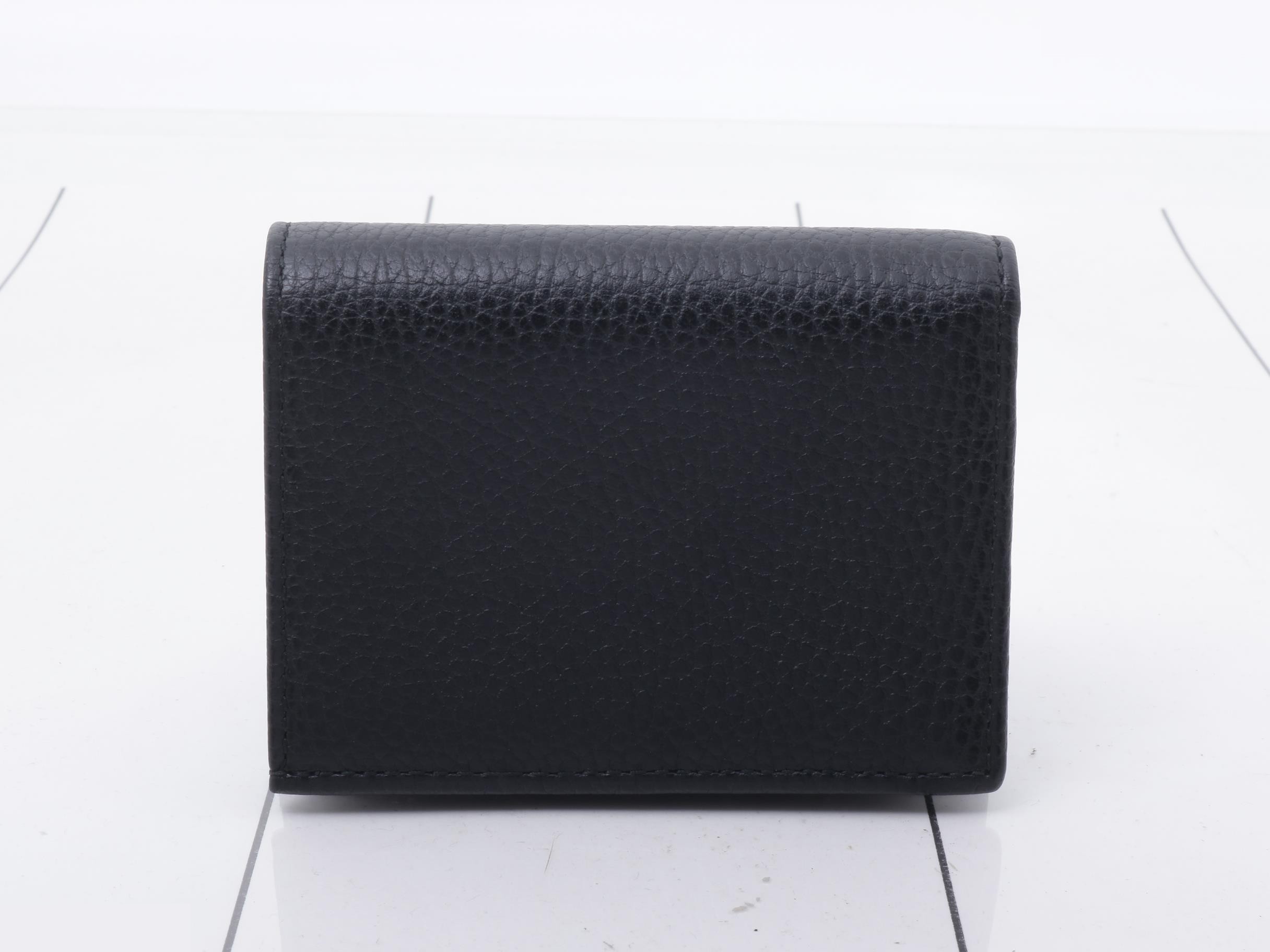 Double G Small Wallet, Unused, Black — view 2
