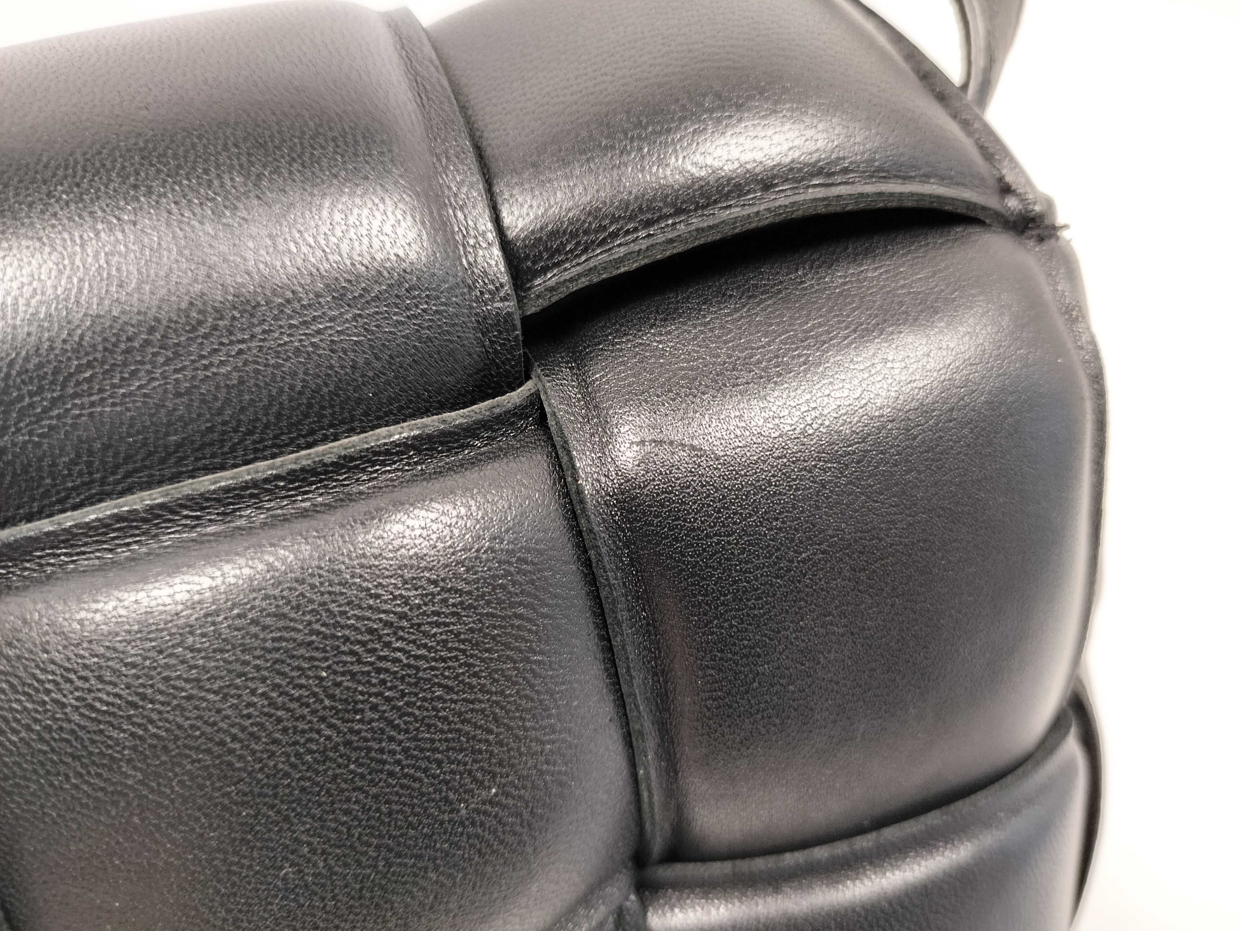 Padded Cassette Shoulder Bag with Gold Hardware, Black, with Protective Seal. — view 15