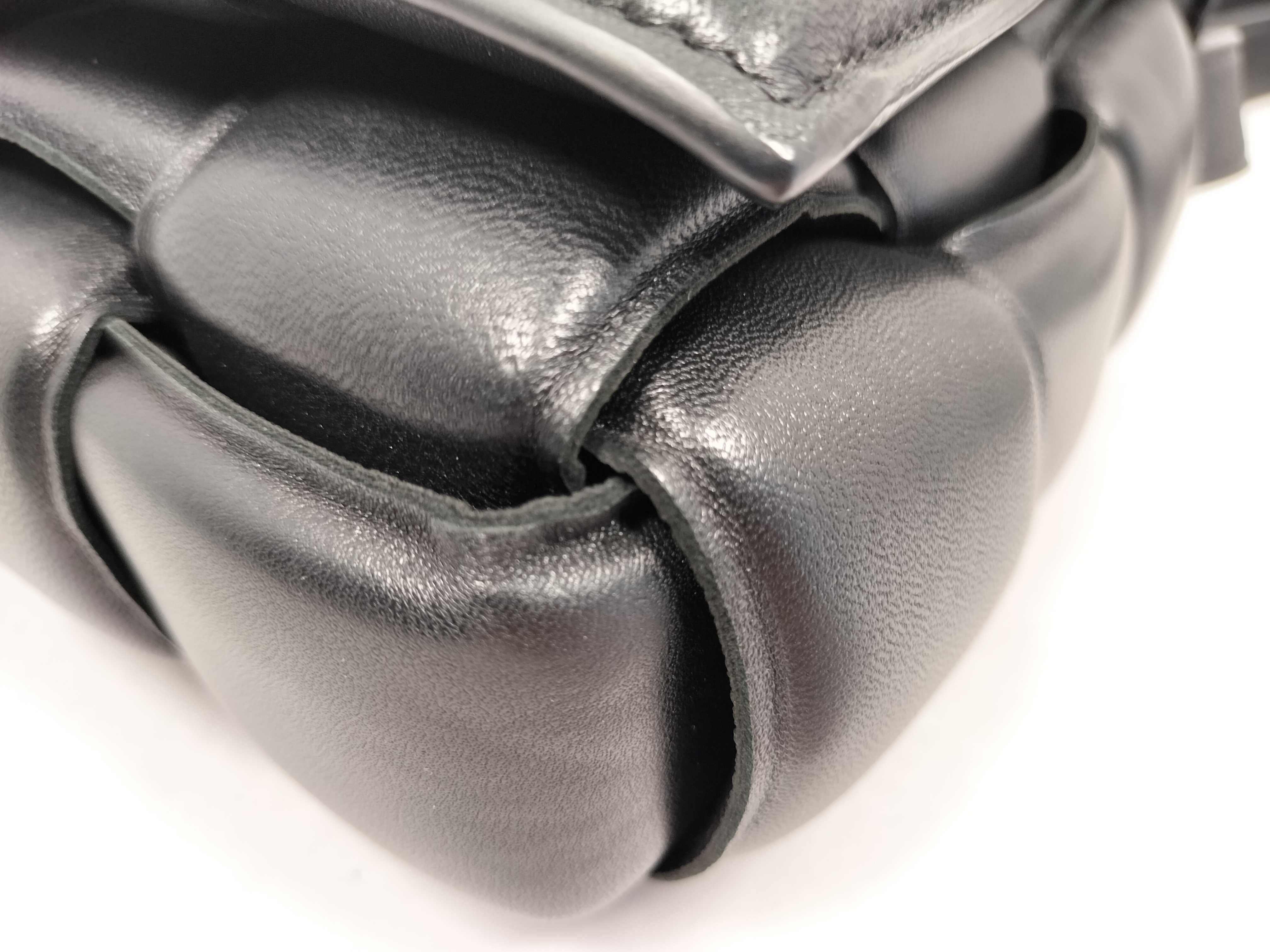 Padded Cassette Shoulder Bag with Gold Hardware, Black, with Protective Seal. — view 6
