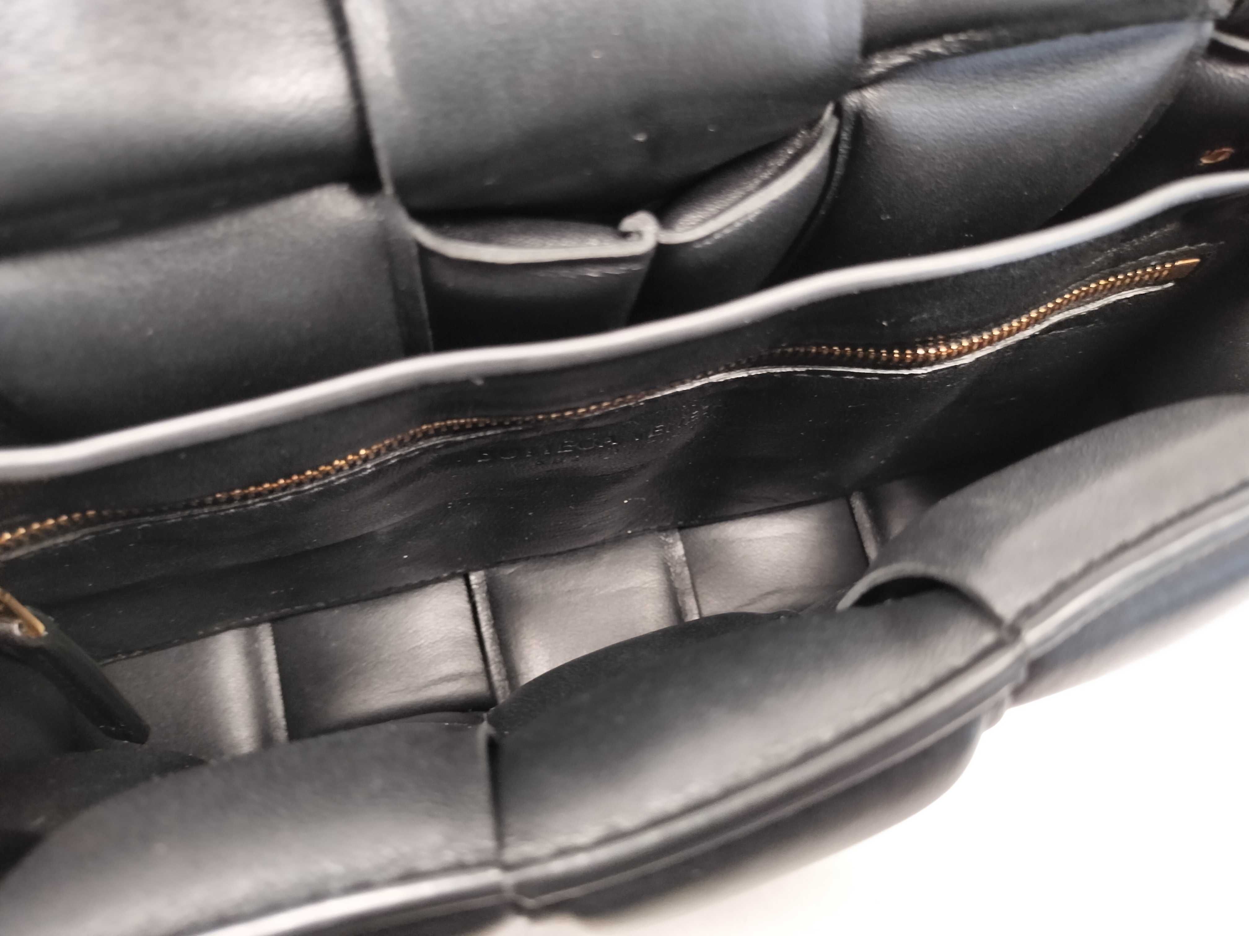 Padded Cassette Shoulder Bag with Gold Hardware, Black, with Protective Seal. — view 10