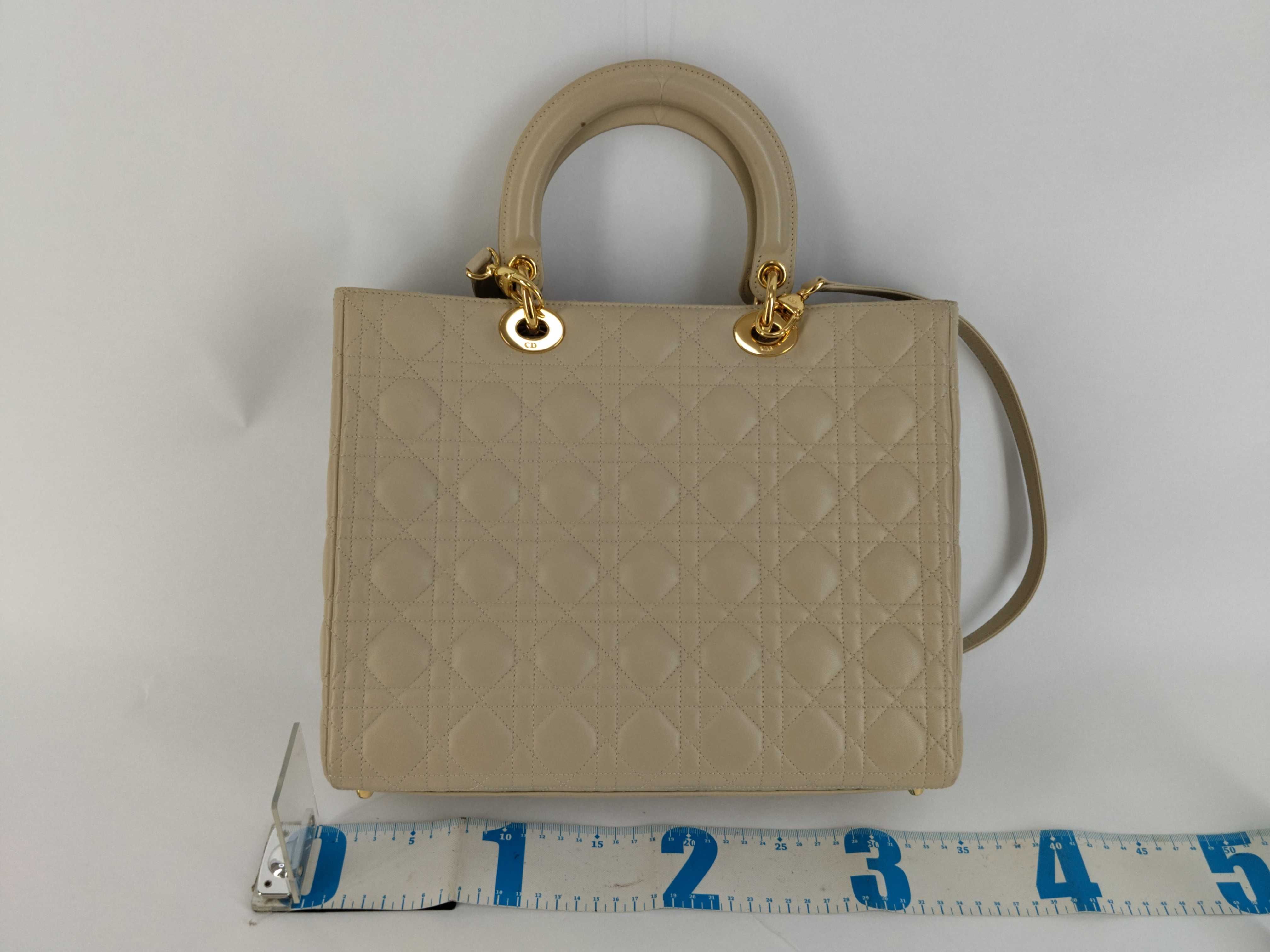 Lady Dior Christian Lady Beige Handbag — view 2