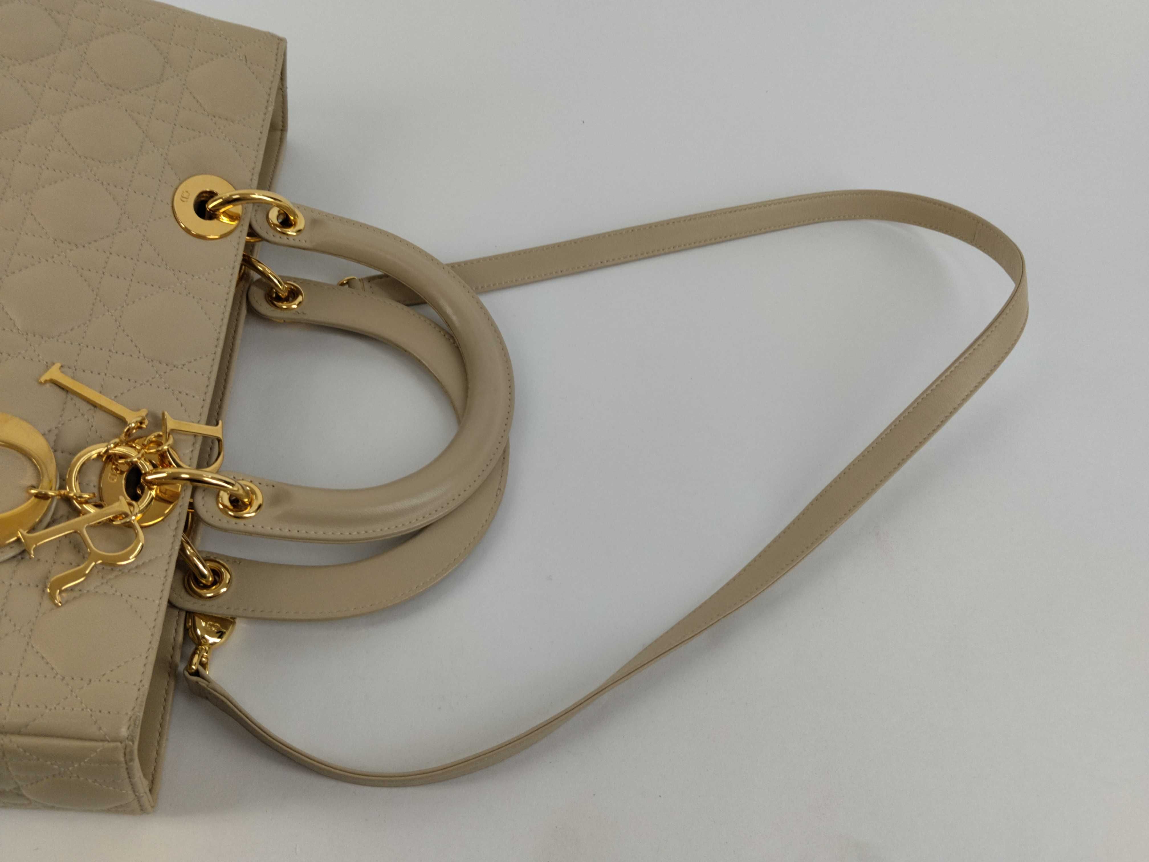 Lady Dior Christian Lady Beige Handbag — view 3