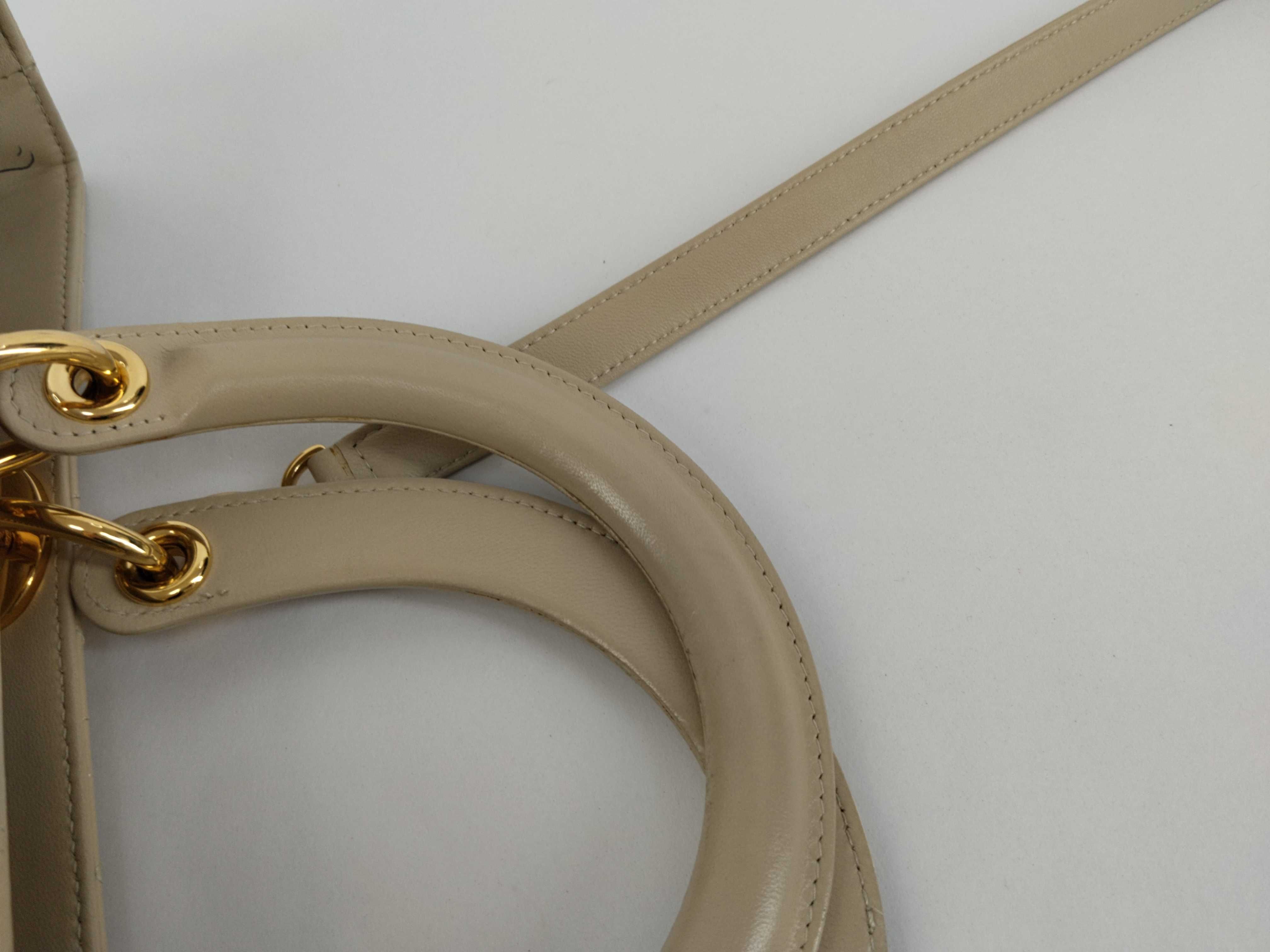 Lady Dior Christian Lady Beige Handbag — view 4