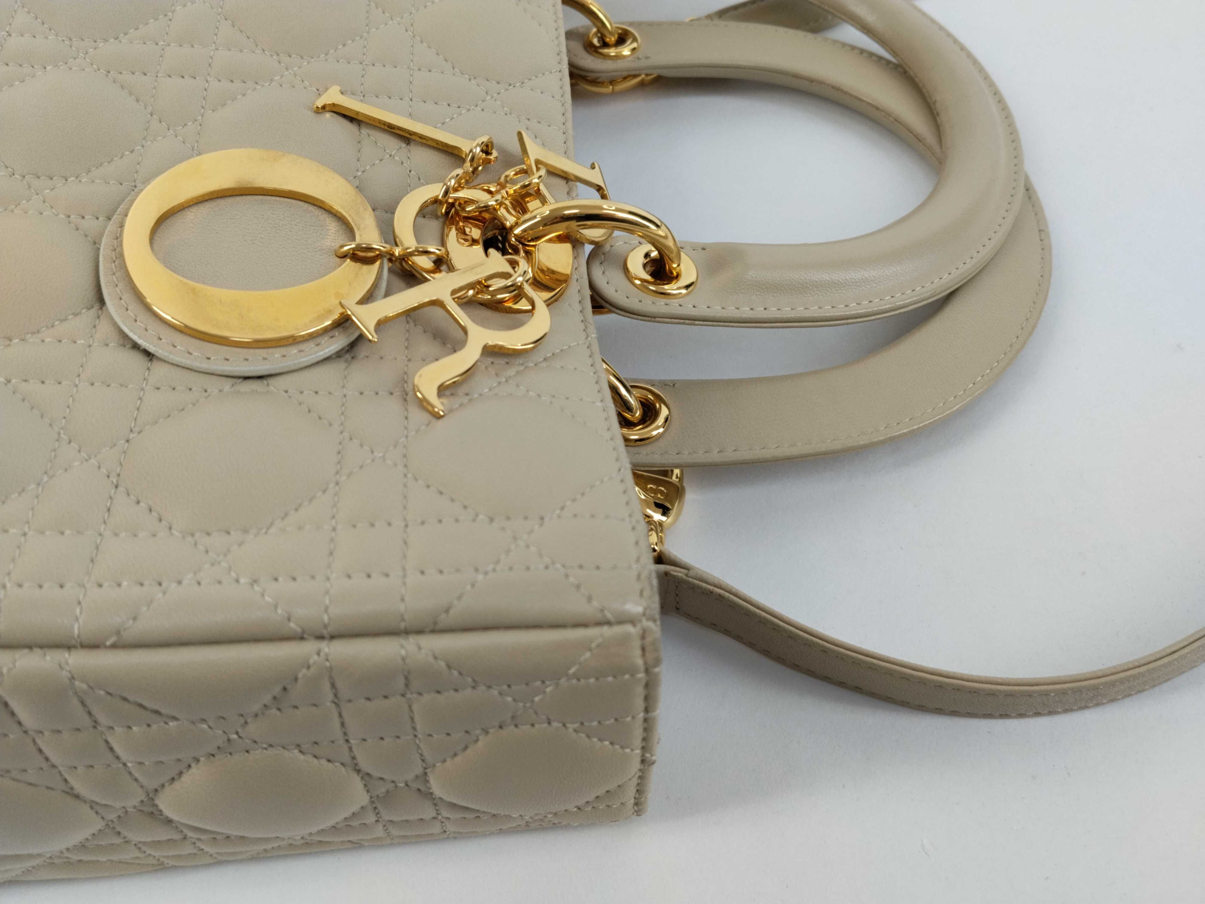 Lady Dior Christian Lady Beige Handbag — view 5