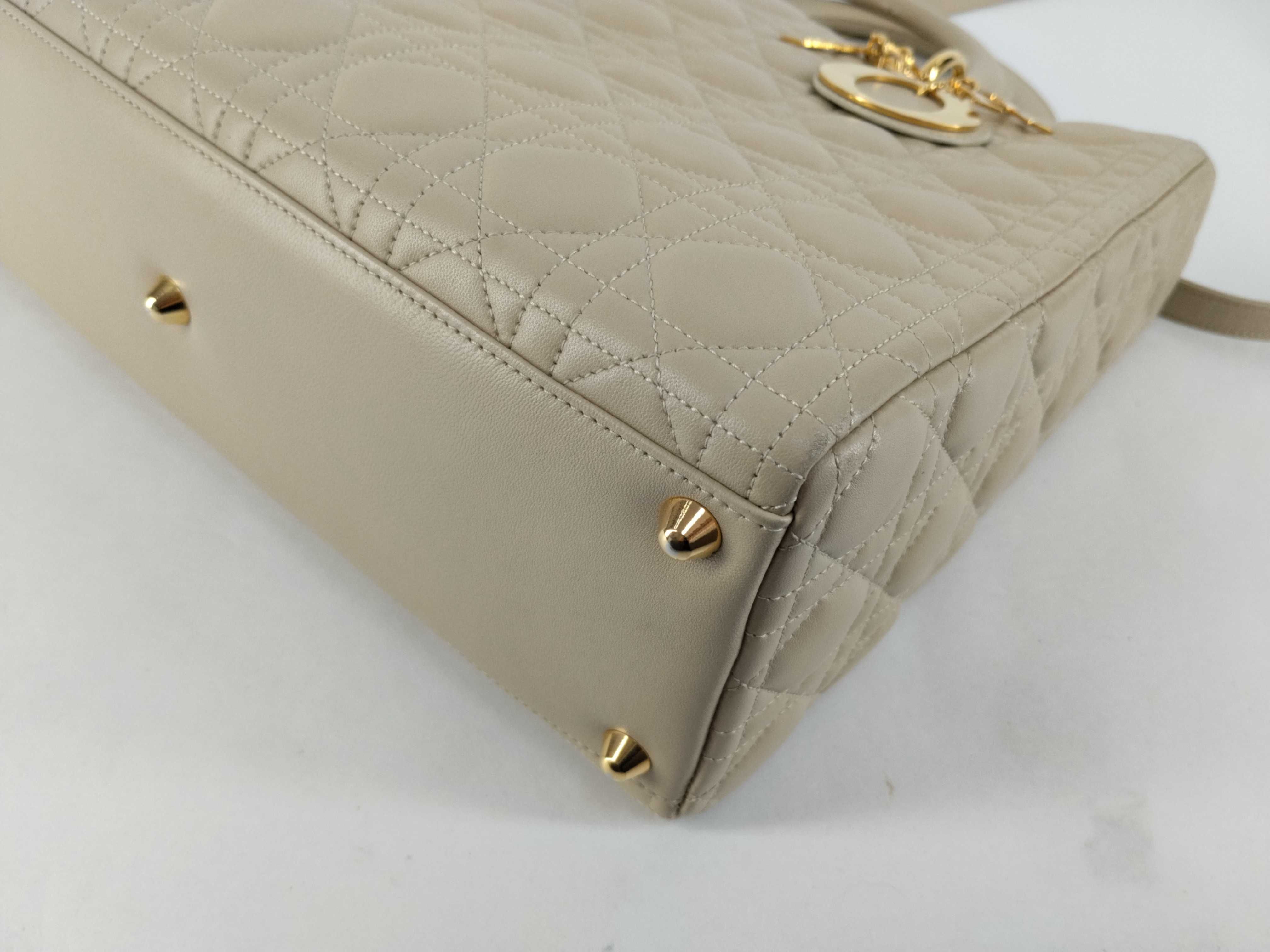 Lady Dior Christian Lady Beige Handbag — view 6