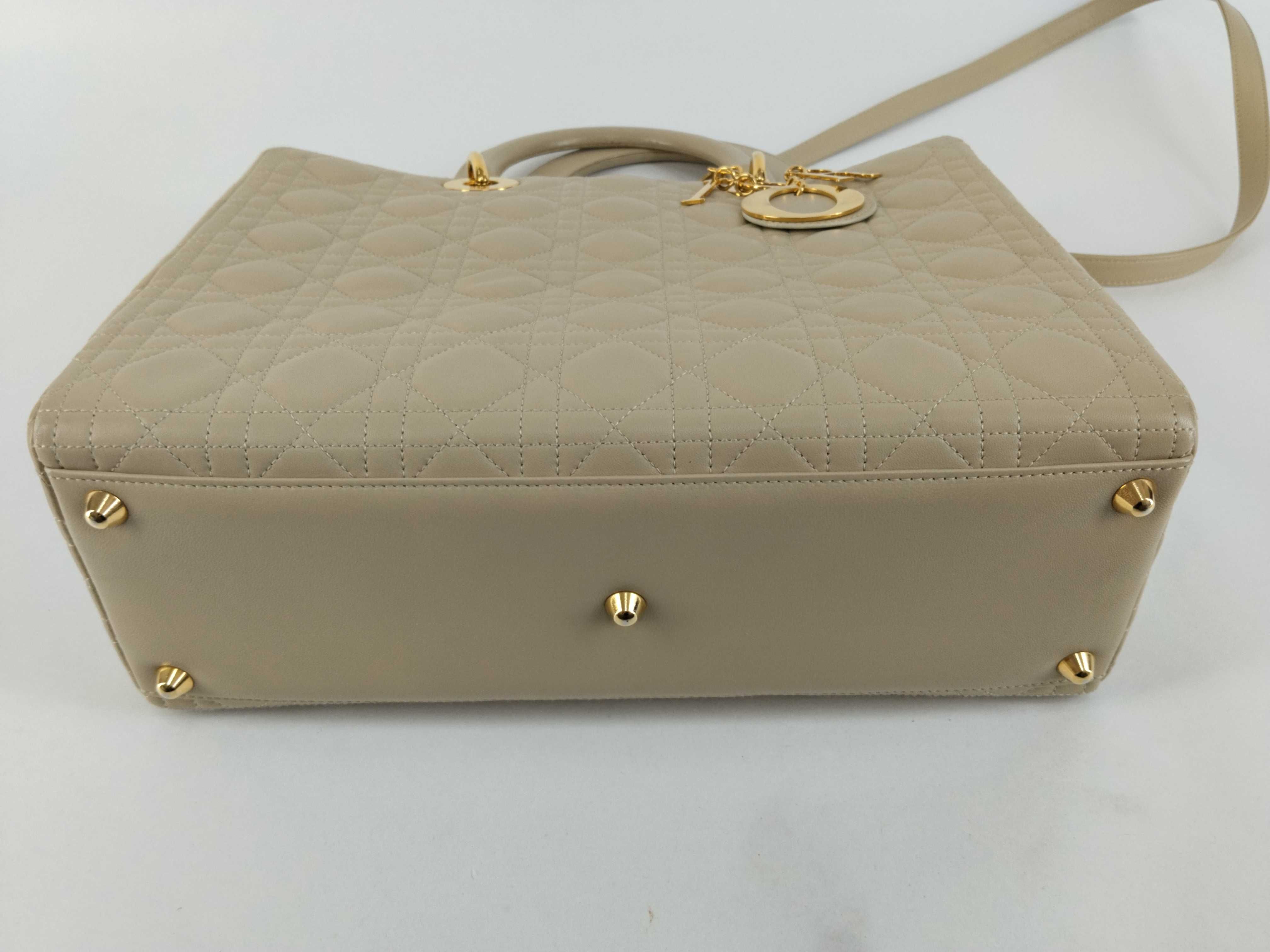 Lady Dior Christian Lady Beige Handbag — view 7