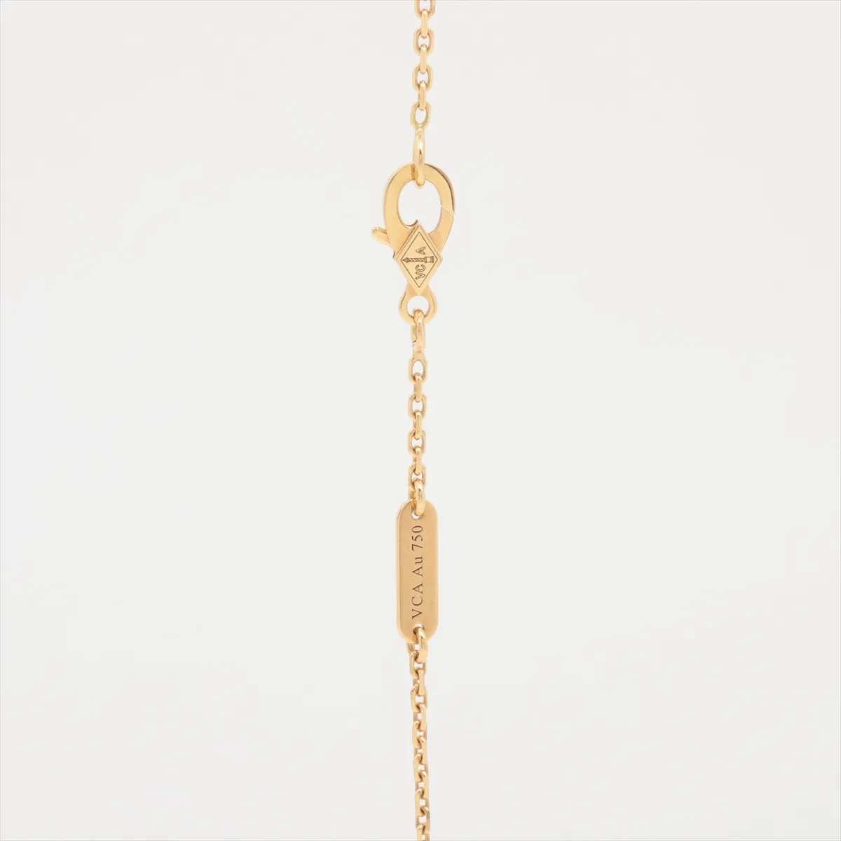 Vintage Alhambra Onyx Necklace 750 (Yellow Gold) 4.9g JA255401 — view 3