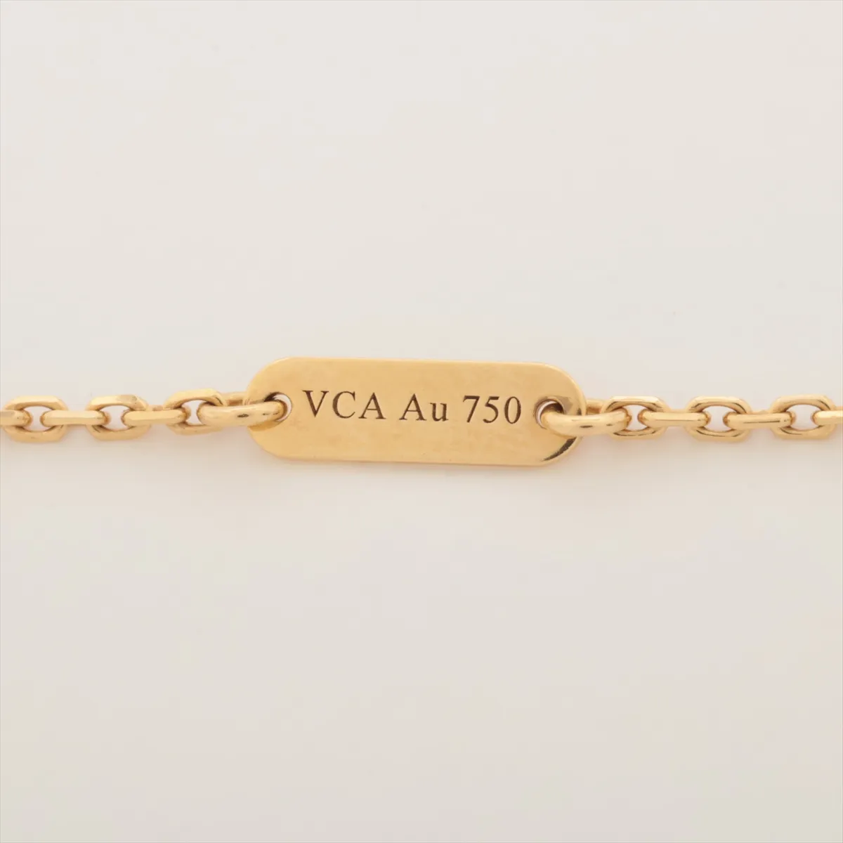 Vintage Alhambra Onyx Necklace 750 (Yellow Gold) 4.9g JA255401 — view 4