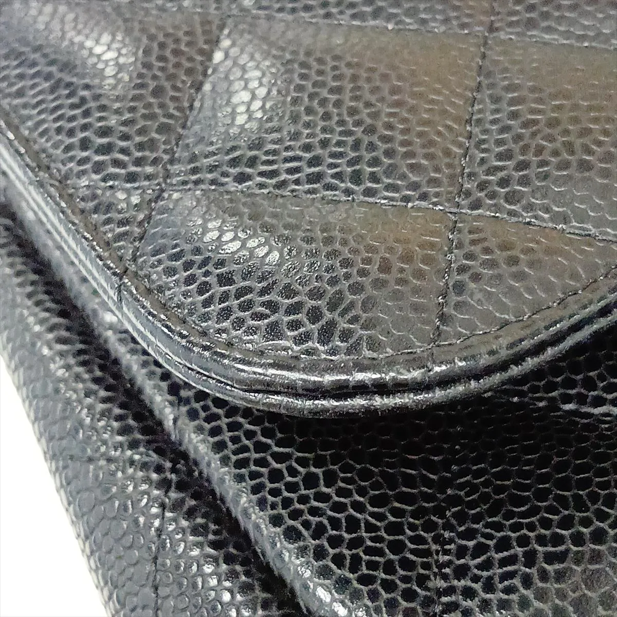 [Individually packaged] Chanel Large Matelassé 30 Caviar Skin Single Flap Double Chain Bag, Black with Gold Hardware, 13555075, Serial Number 13-series, A28600 — view 13