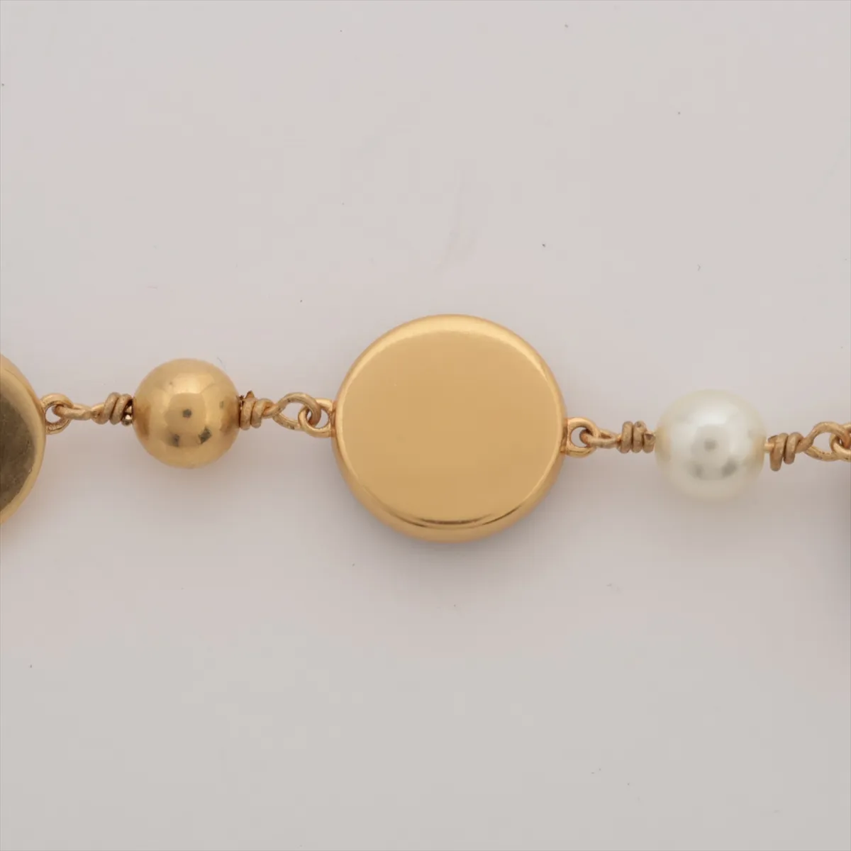 D-LUCK Bracelet GP x Fake Pearl Gold x Blue — view 3