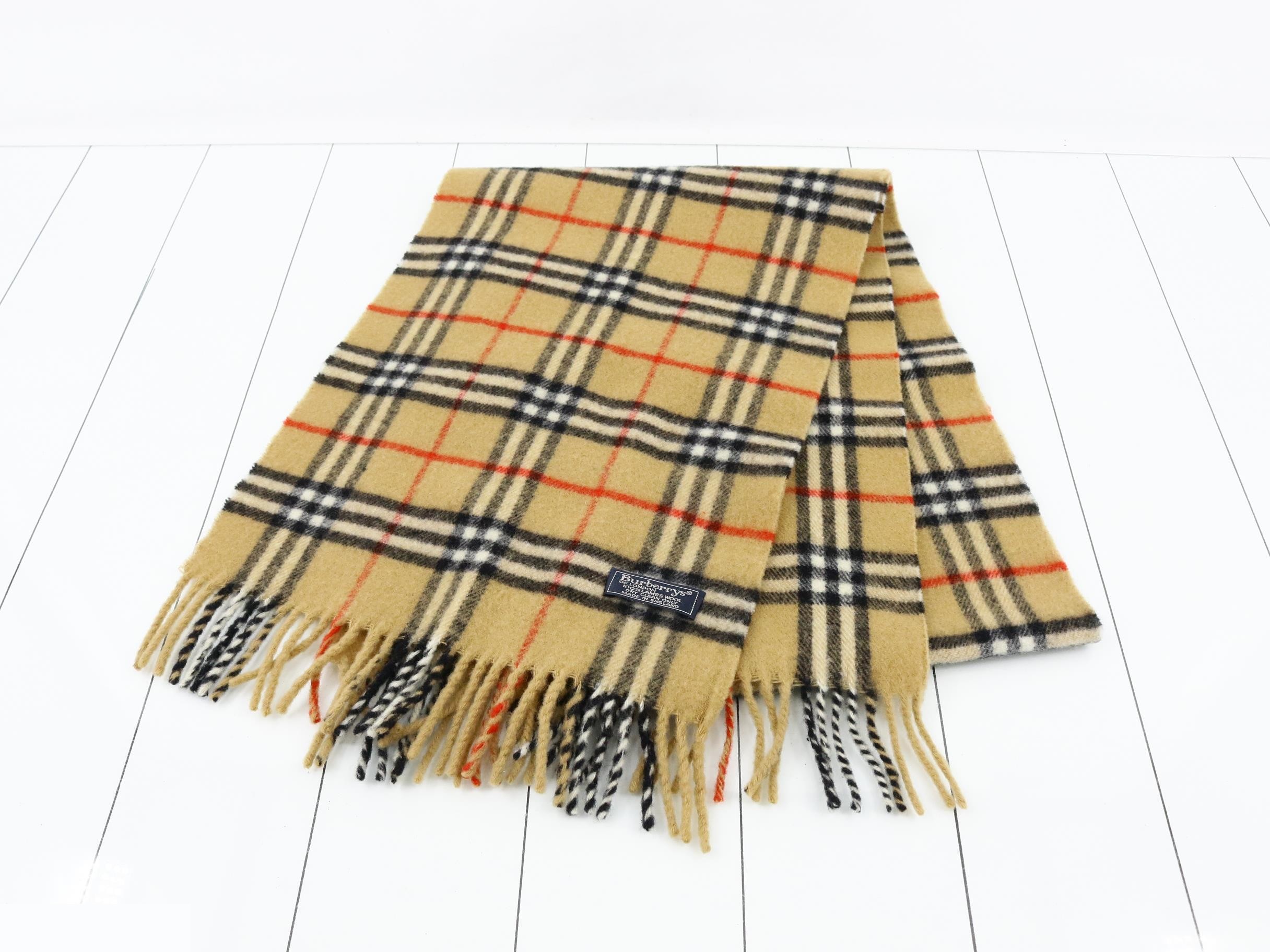Nova Check Scarf, Beige — view 2