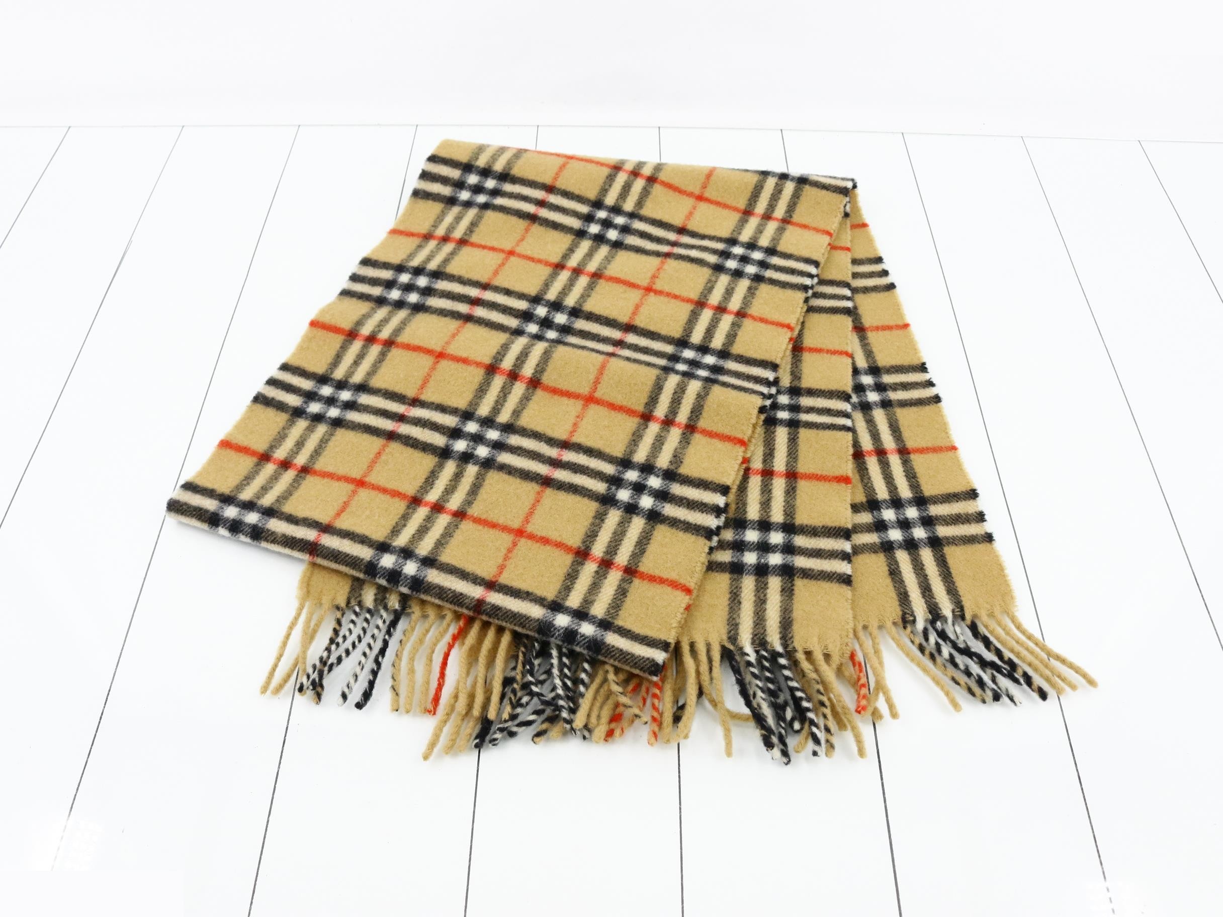 Nova Check Scarf, Beige — view 3