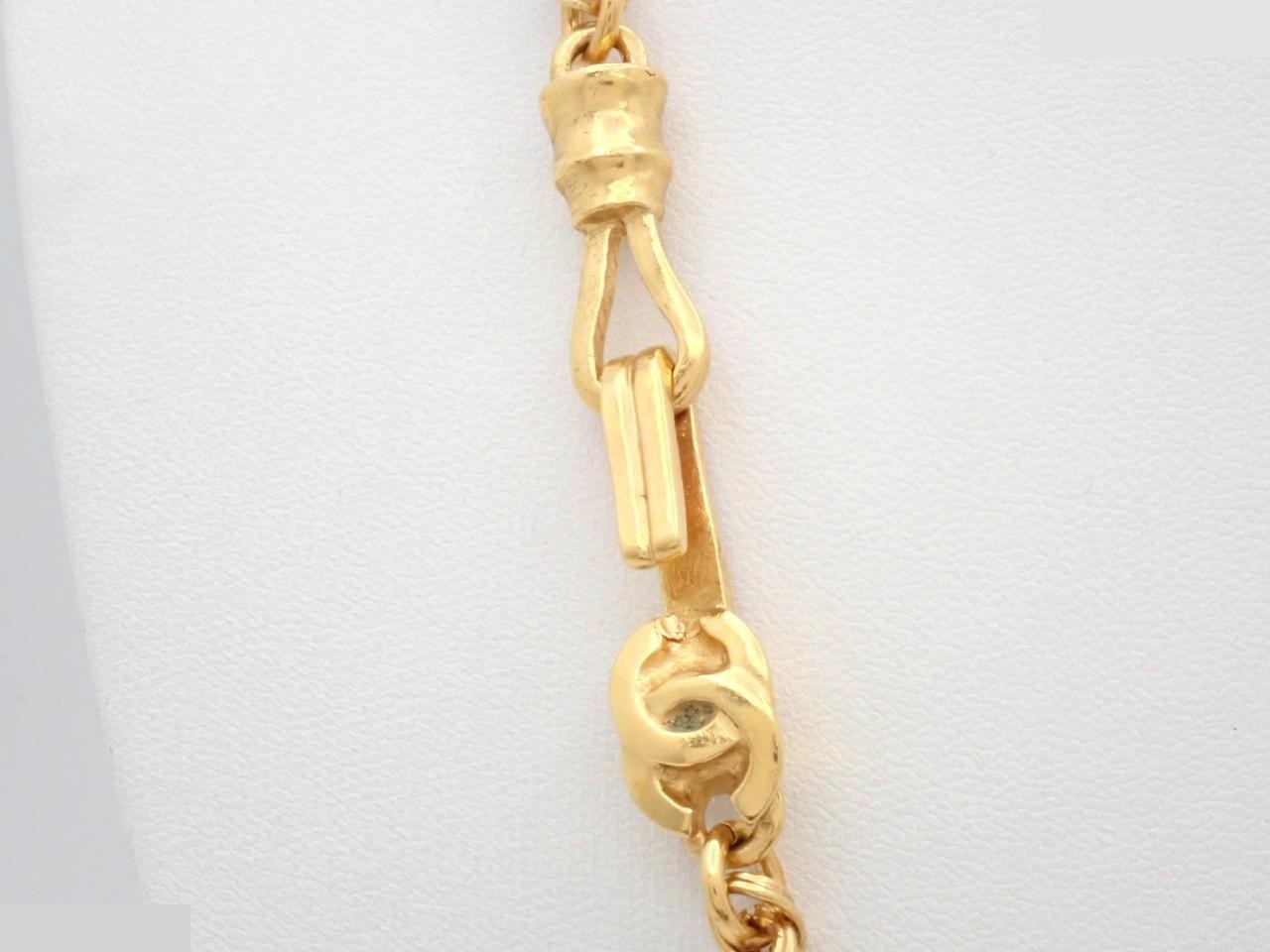 Coco Flower Motif Gold Long Necklace 95A — view 2