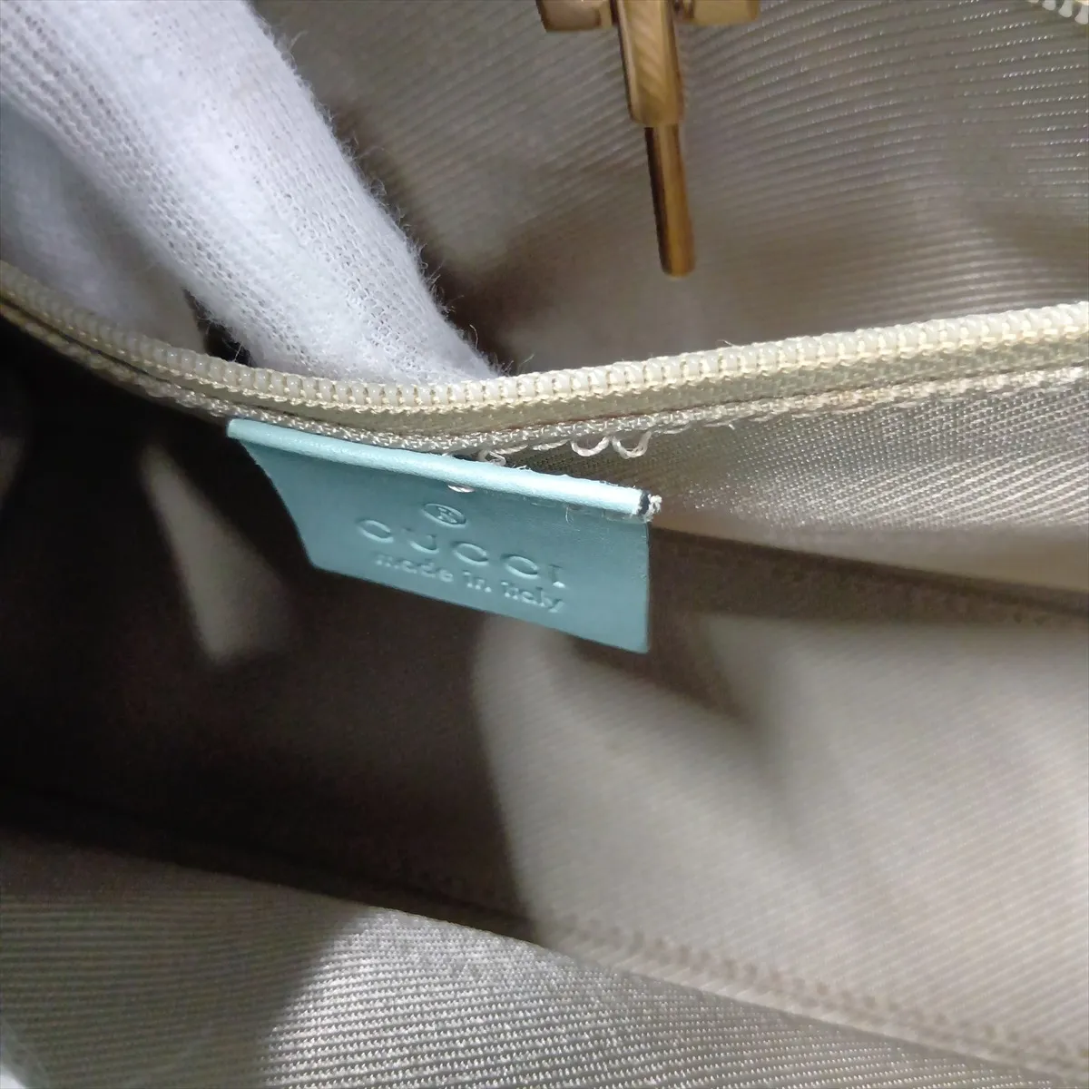 Microguccissima Jackie Leather Shoulder Bag, Blue — view 13