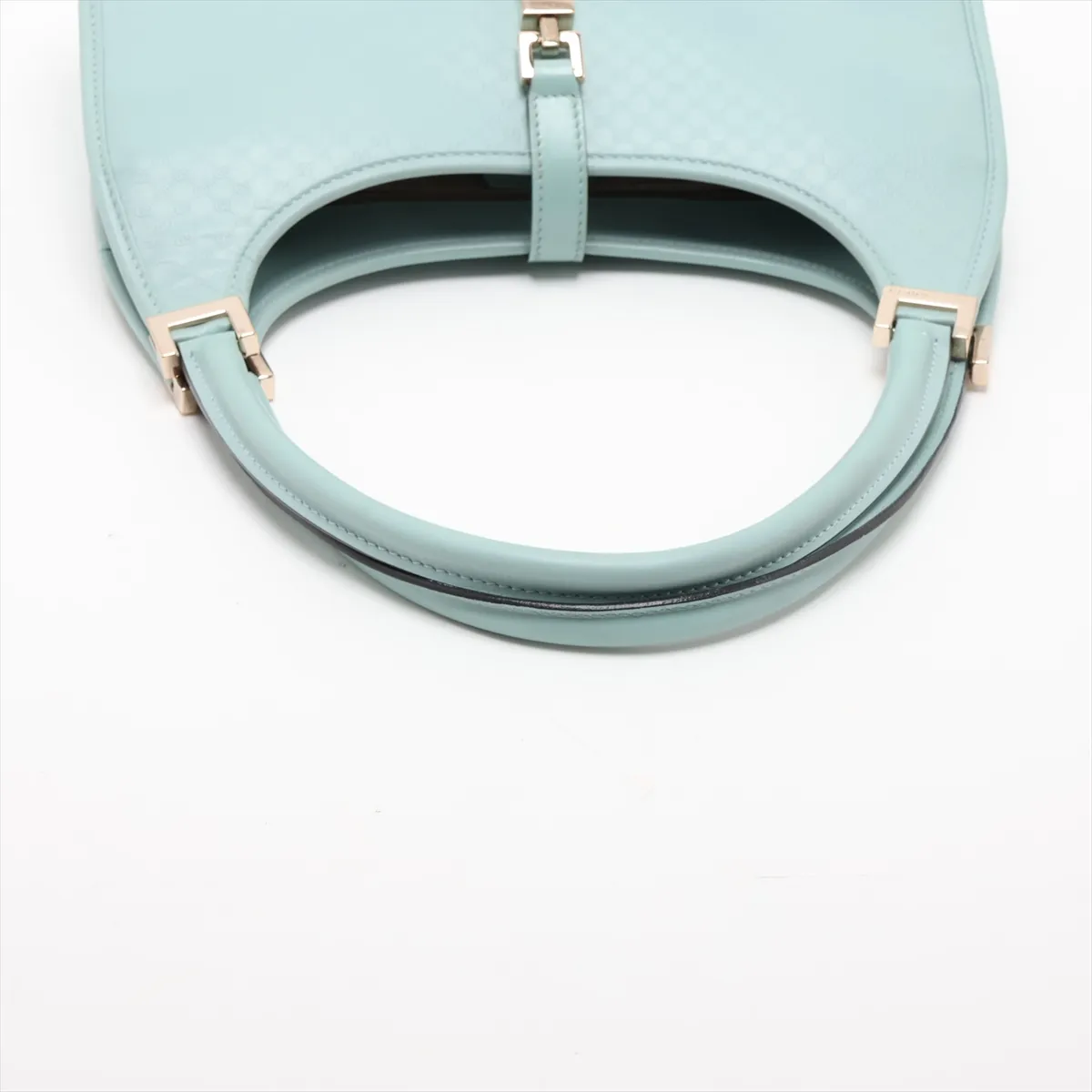 Microguccissima Jackie Leather Shoulder Bag, Blue — view 5