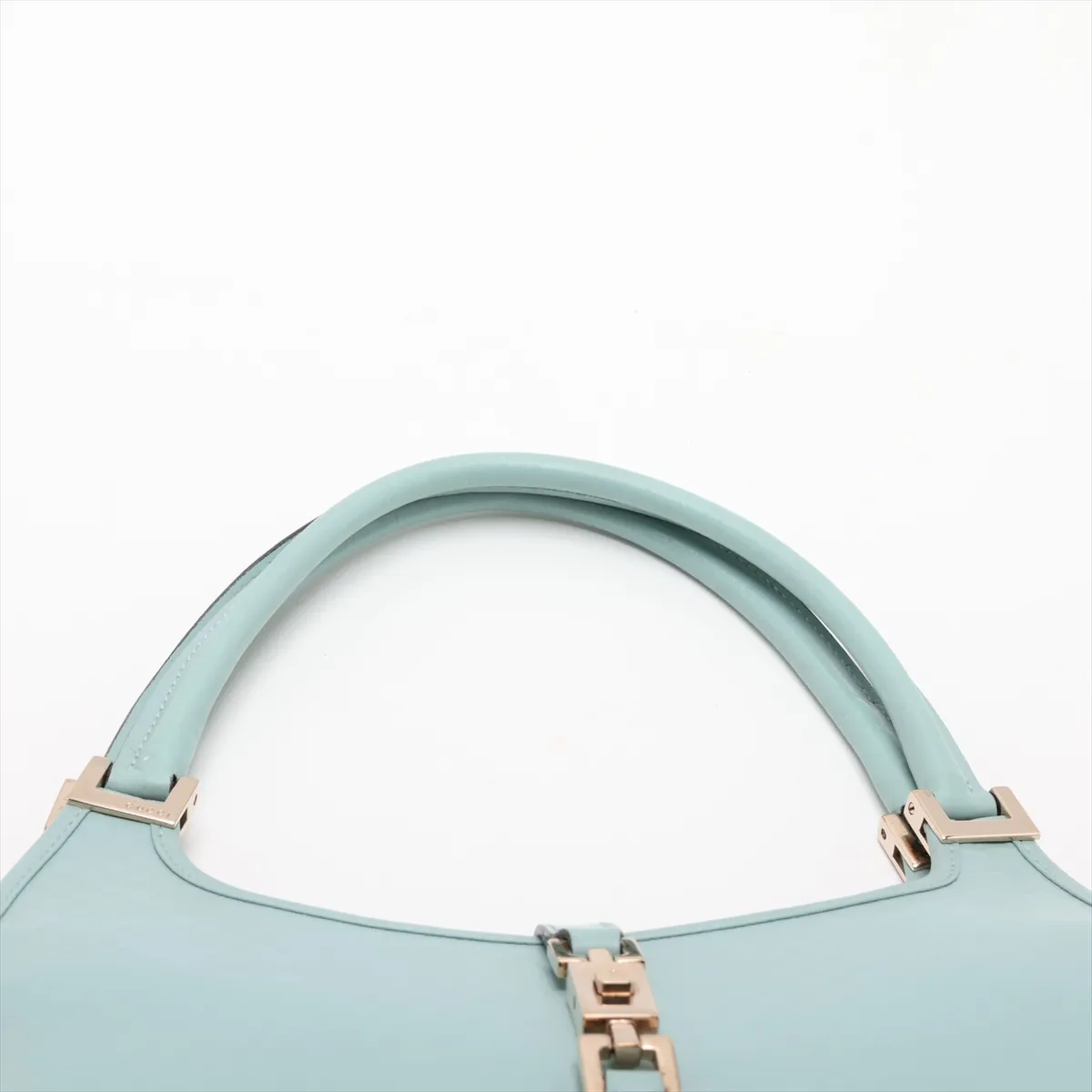 Microguccissima Jackie Leather Shoulder Bag, Blue — view 6