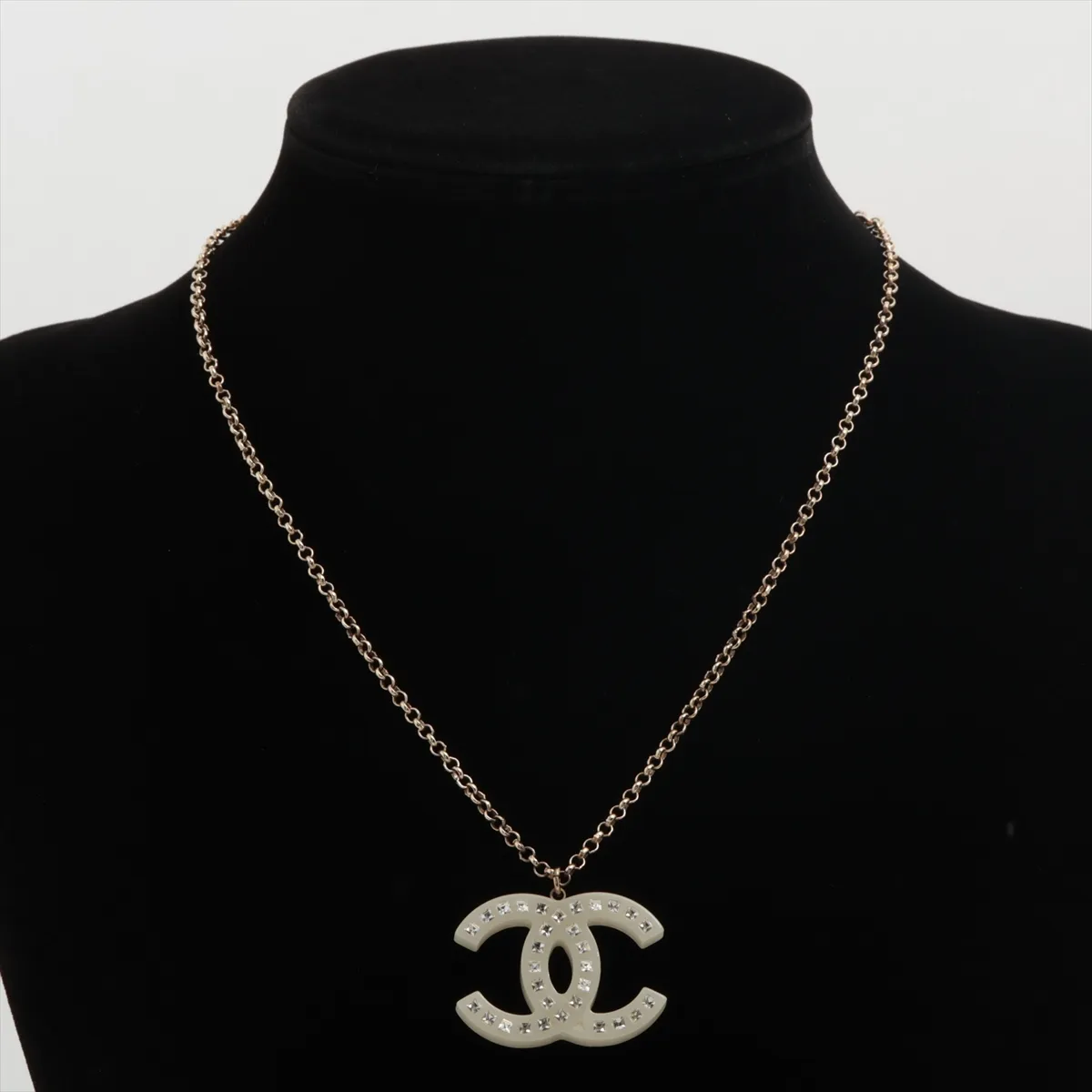 Cocomark 08P Necklace GP x Rhinestone Gold x White — view 5