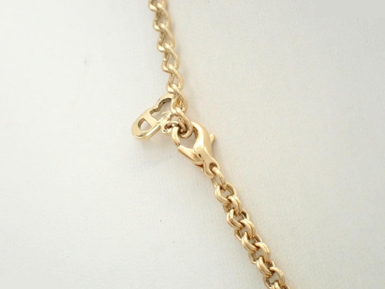 Gold necklace, total length approximately 42 cm — view 2