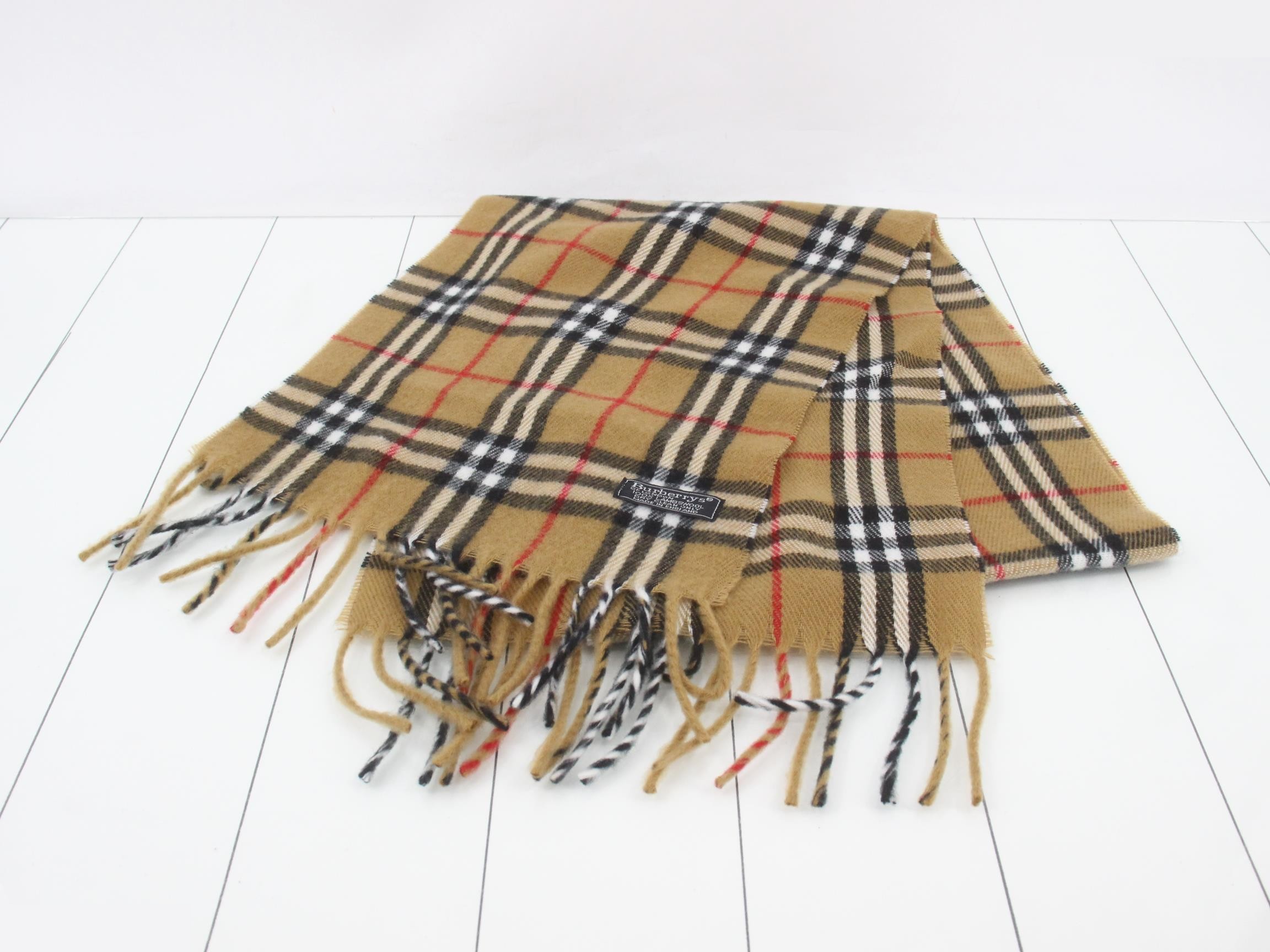 Nova Check Scarf, Beige — view 2