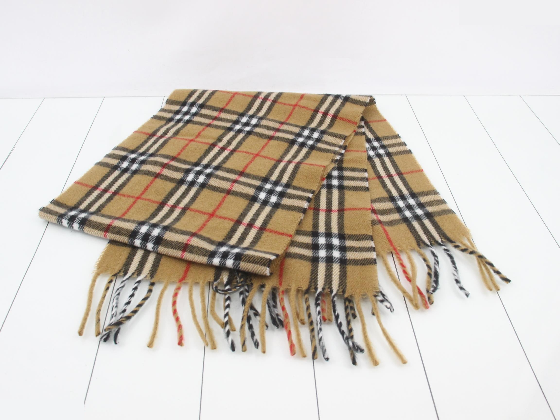 Nova Check Scarf, Beige — view 3