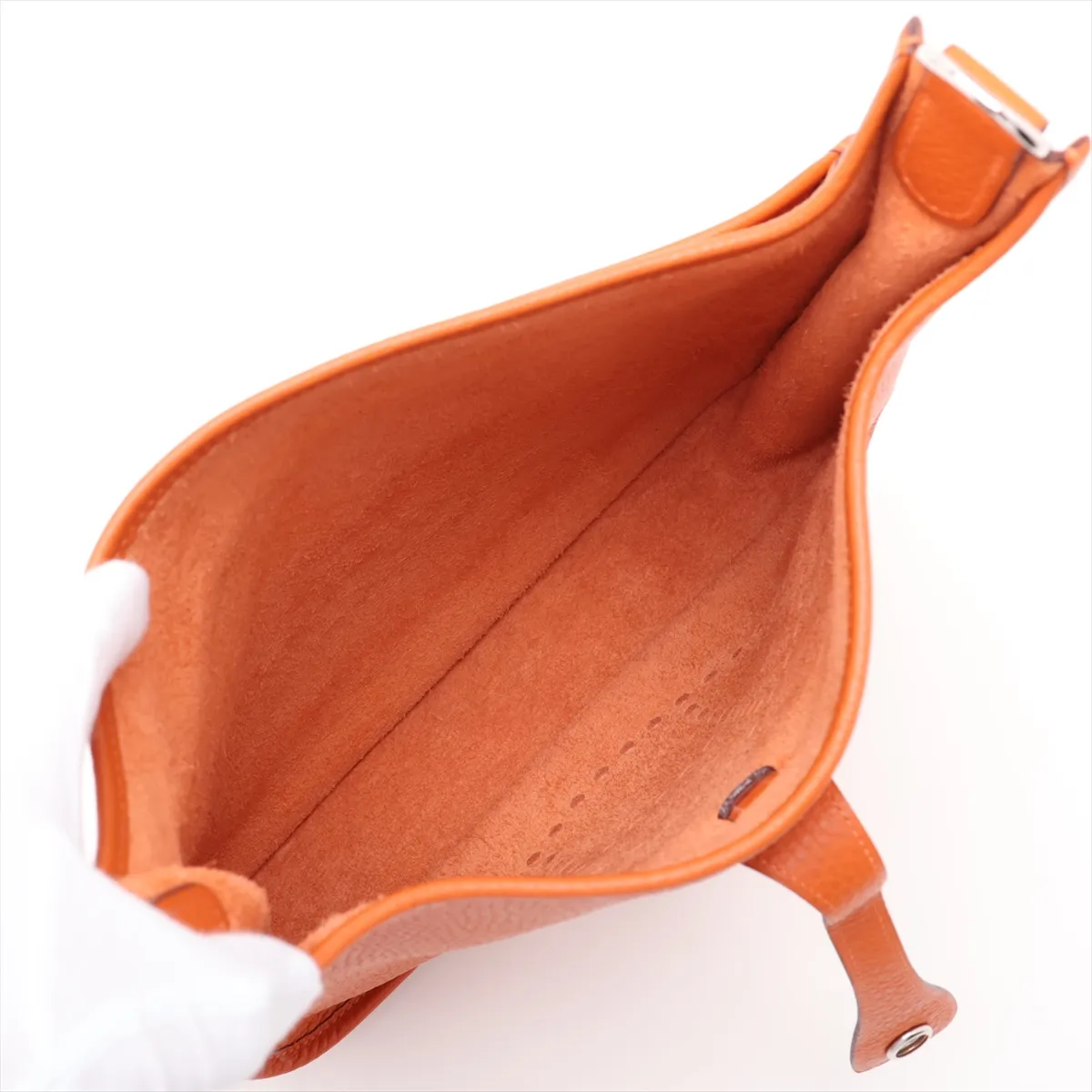 Evelyne II 29 PM Taurillon Clemence Orange Silver Hardware I: 2005 — view 6