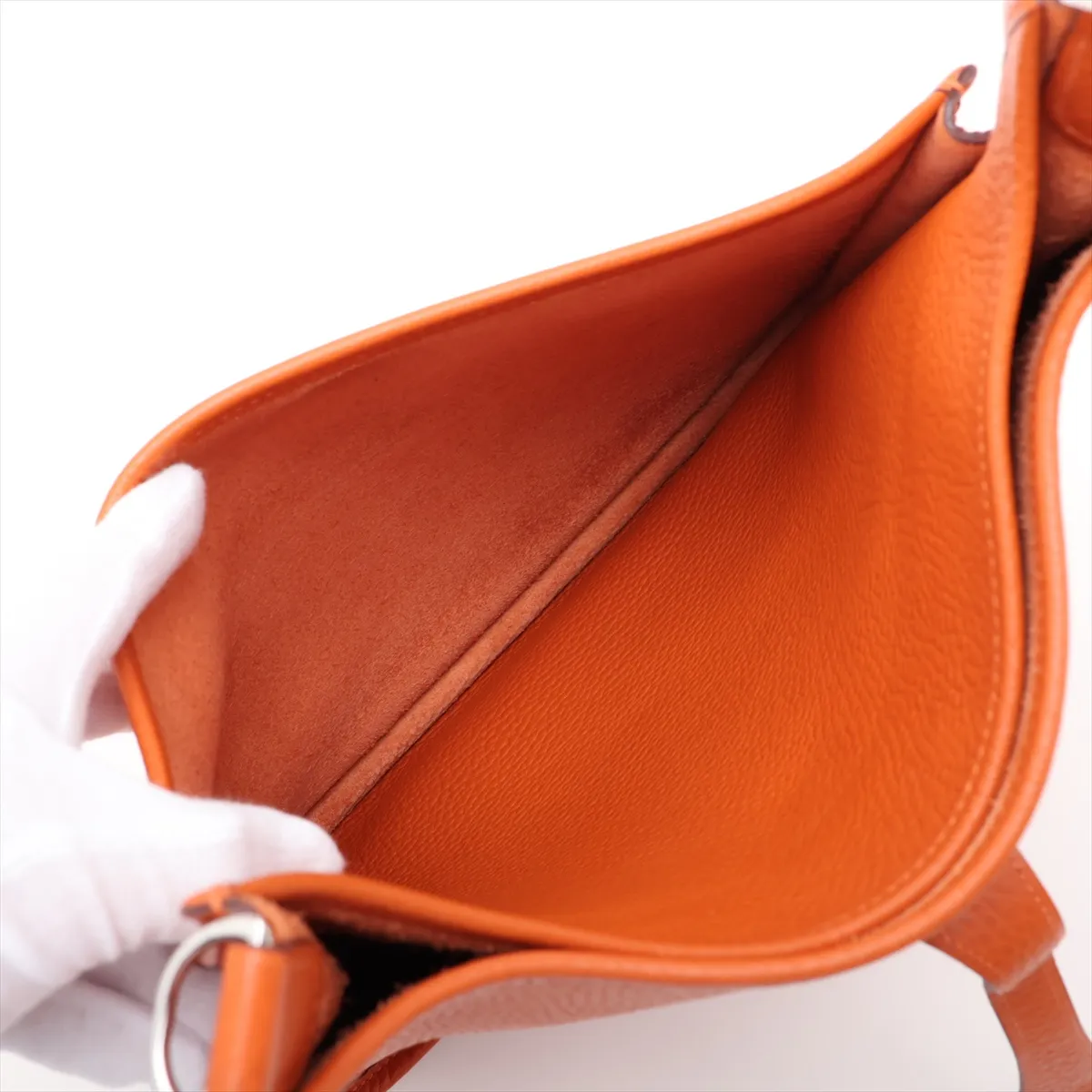 Evelyne II 29 PM Taurillon Clemence Orange Silver Hardware I: 2005 — view 7