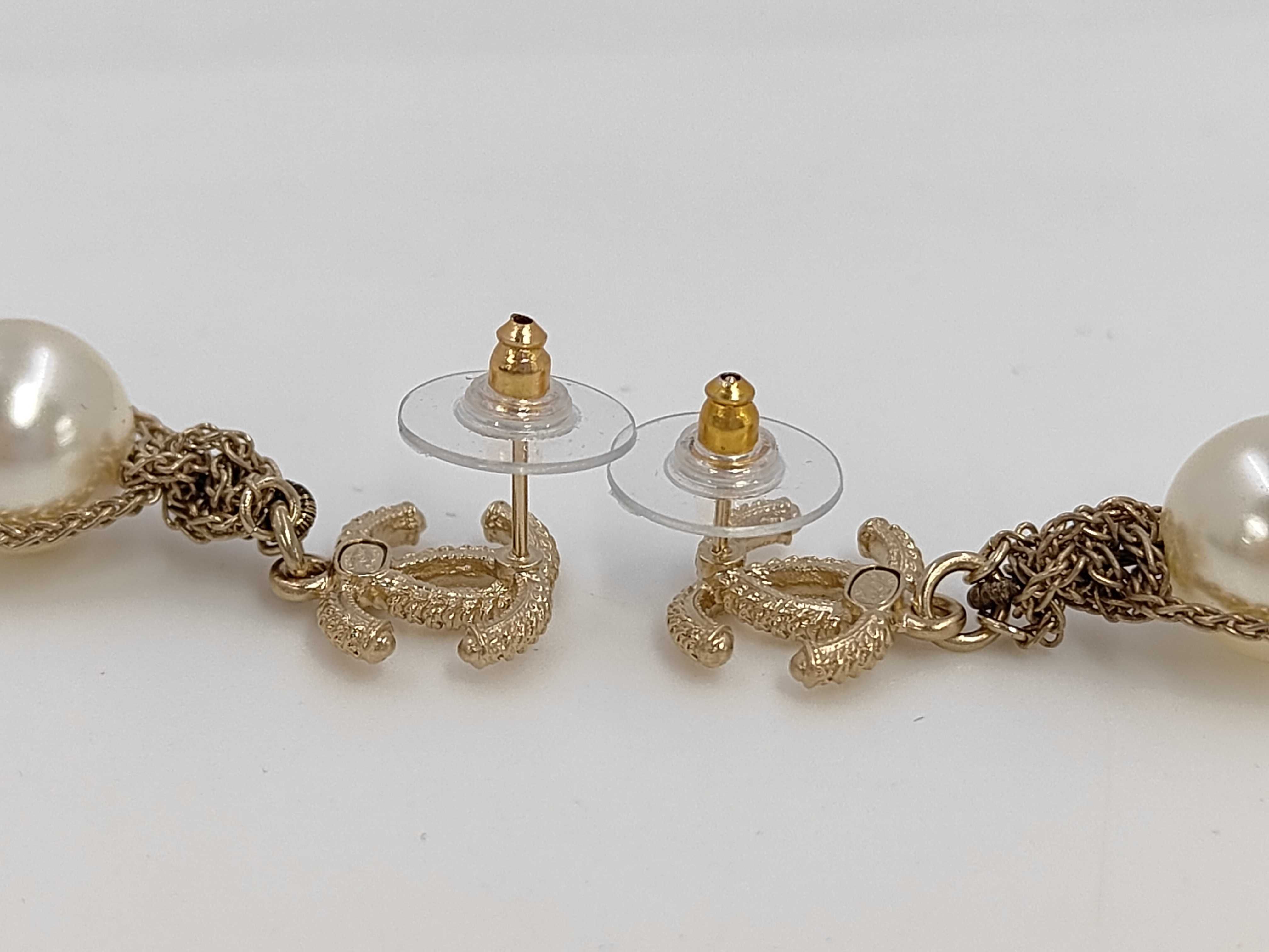 Swing Pearl Earrings, Gold, A18 Earrings — view 3