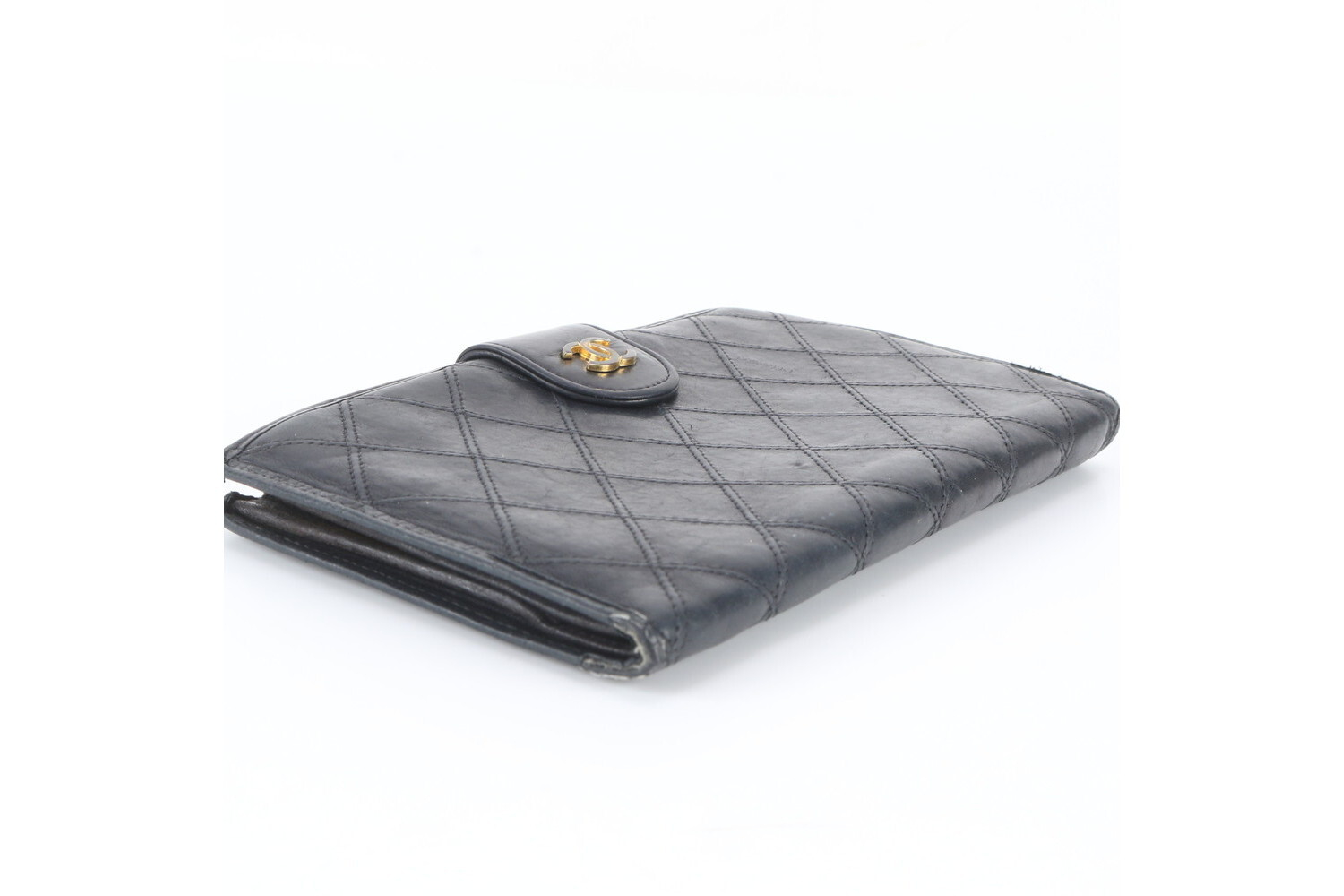 Leather Bicolore Bi-fold Wallet Compact Wallet — view 3