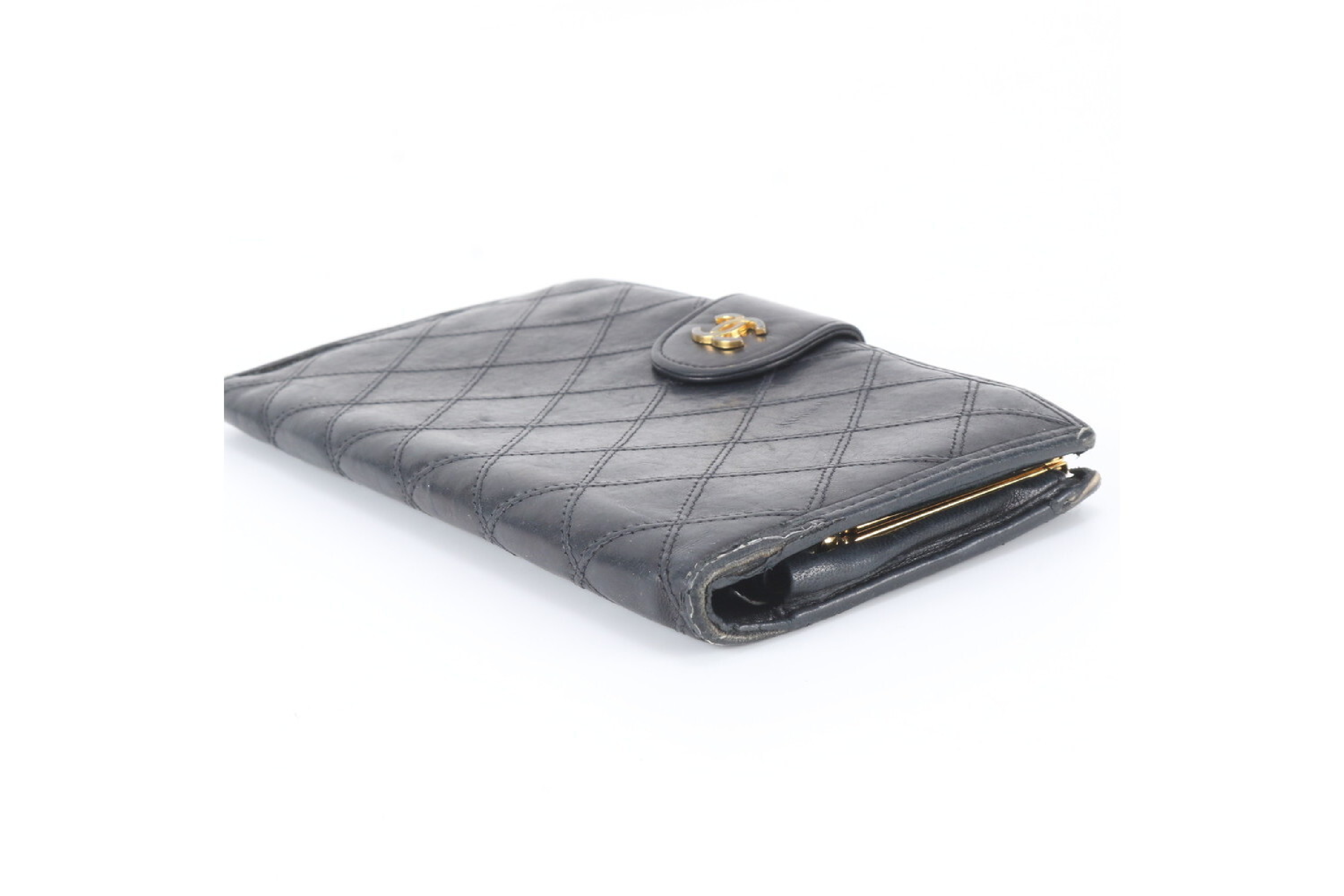 Leather Bicolore Bi-fold Wallet Compact Wallet — view 5