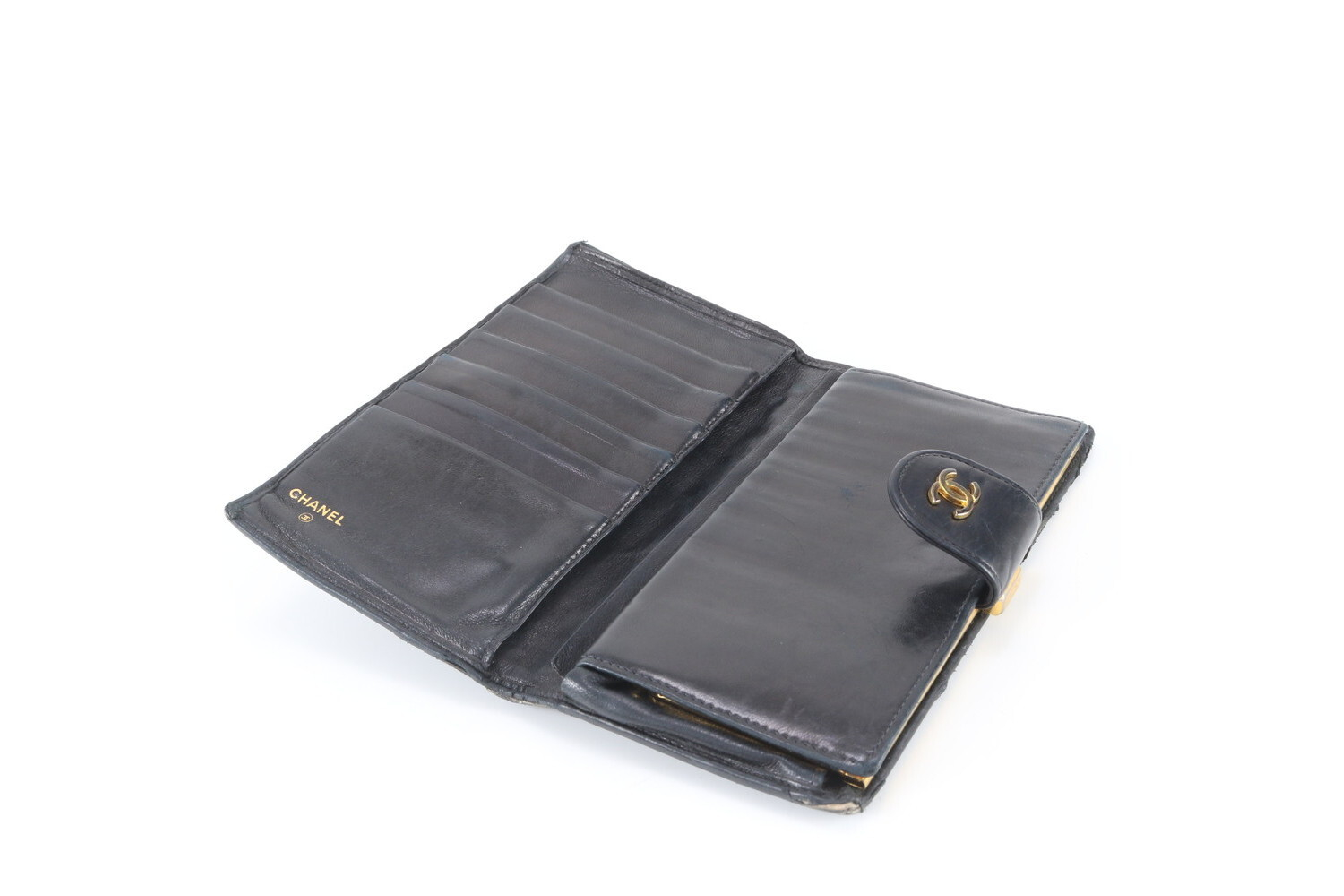Leather Bicolore Bi-fold Wallet Compact Wallet — view 6