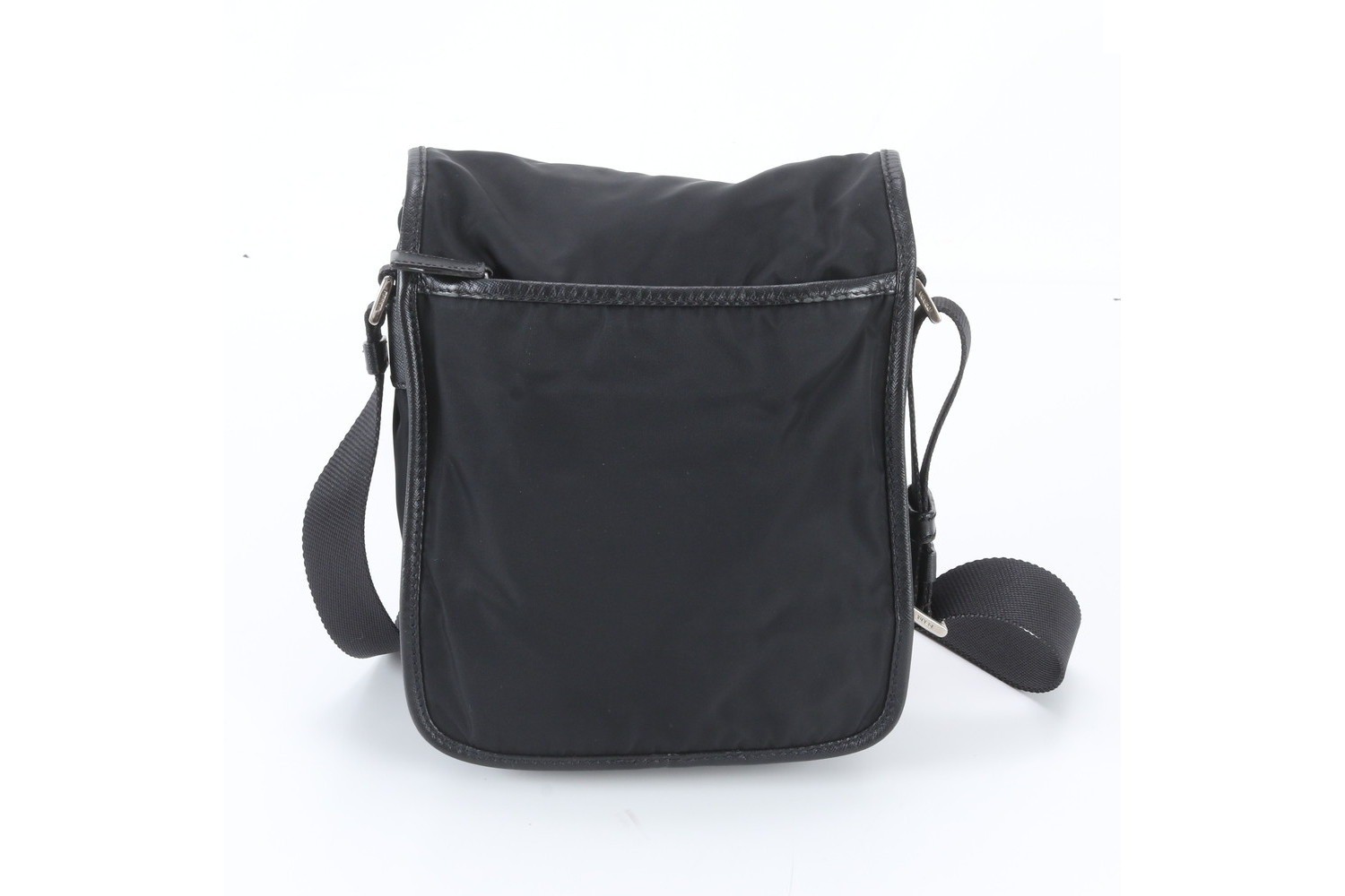 Tessuto Nylon Saffiano Leather Shoulder Bag — view 3