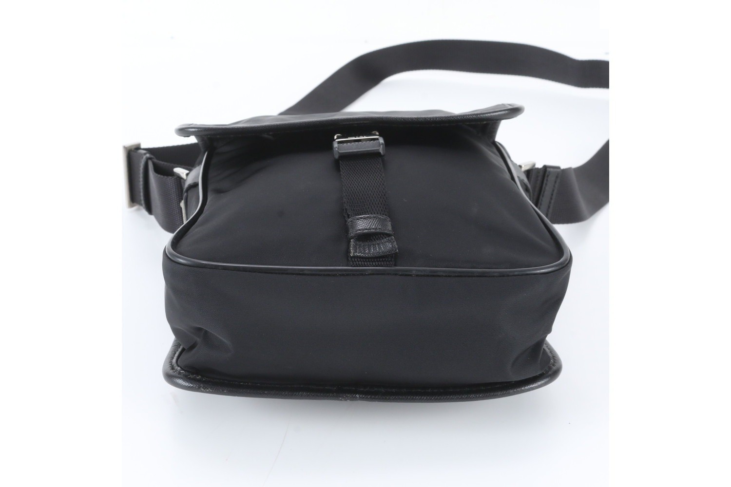Tessuto Nylon Saffiano Leather Shoulder Bag — view 5