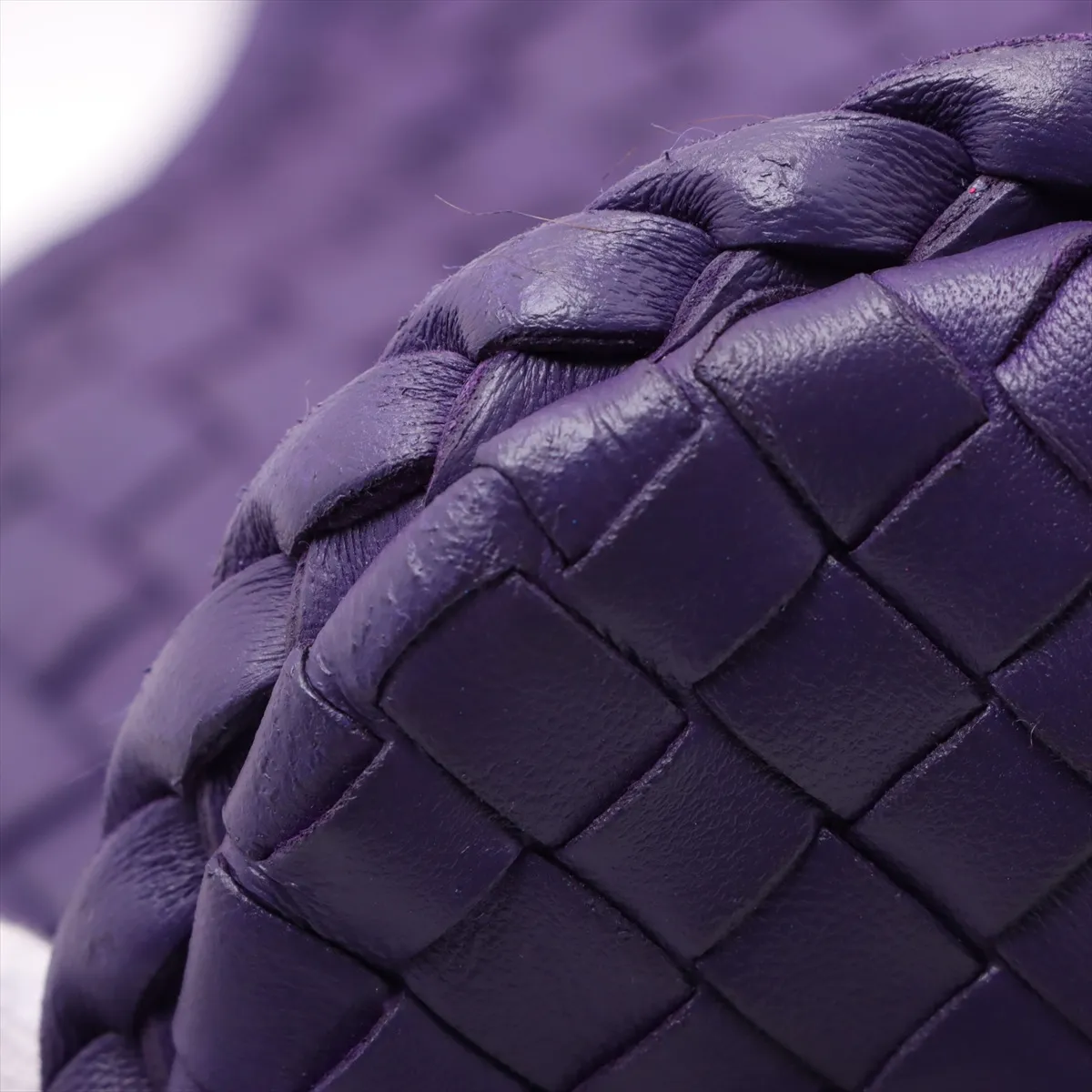 Intrecciato Hobo Leather Shoulder Bag Purple — view 11