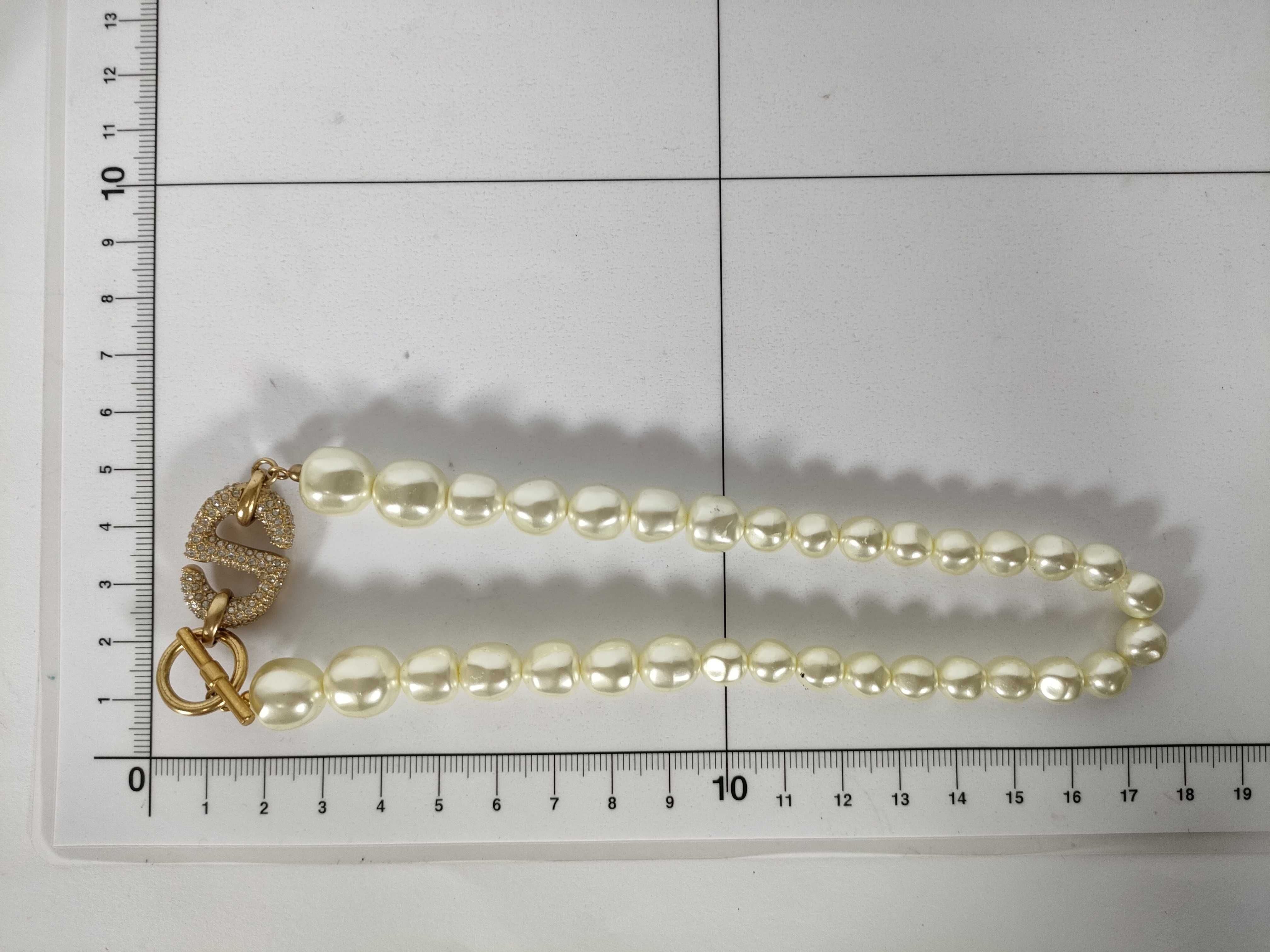 30 Montaigne GP Rhinestone Faux Pearl Necklace — view 10