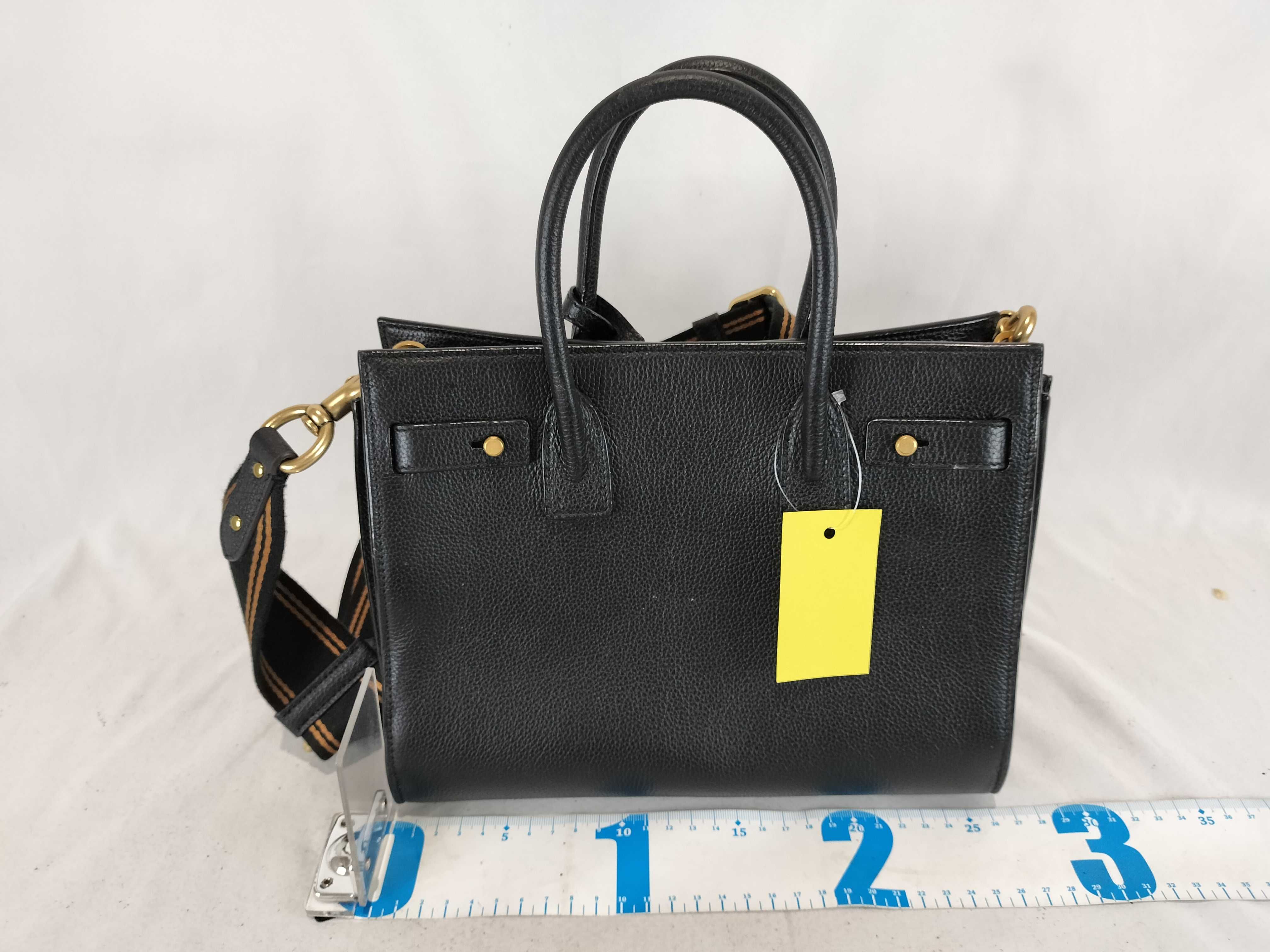 2-way black shoulder bag with ST — view 3