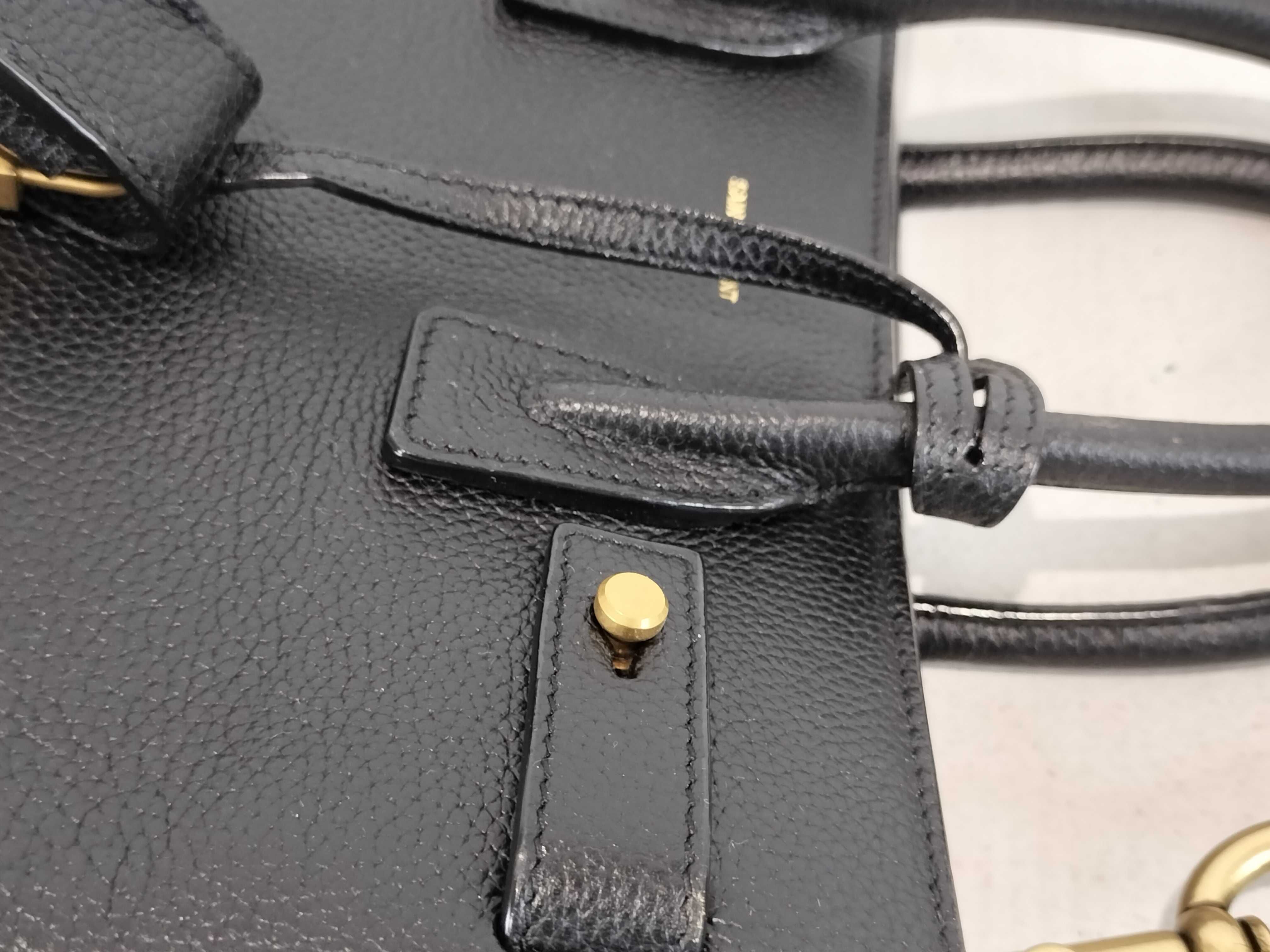 2-way black shoulder bag with ST — view 6