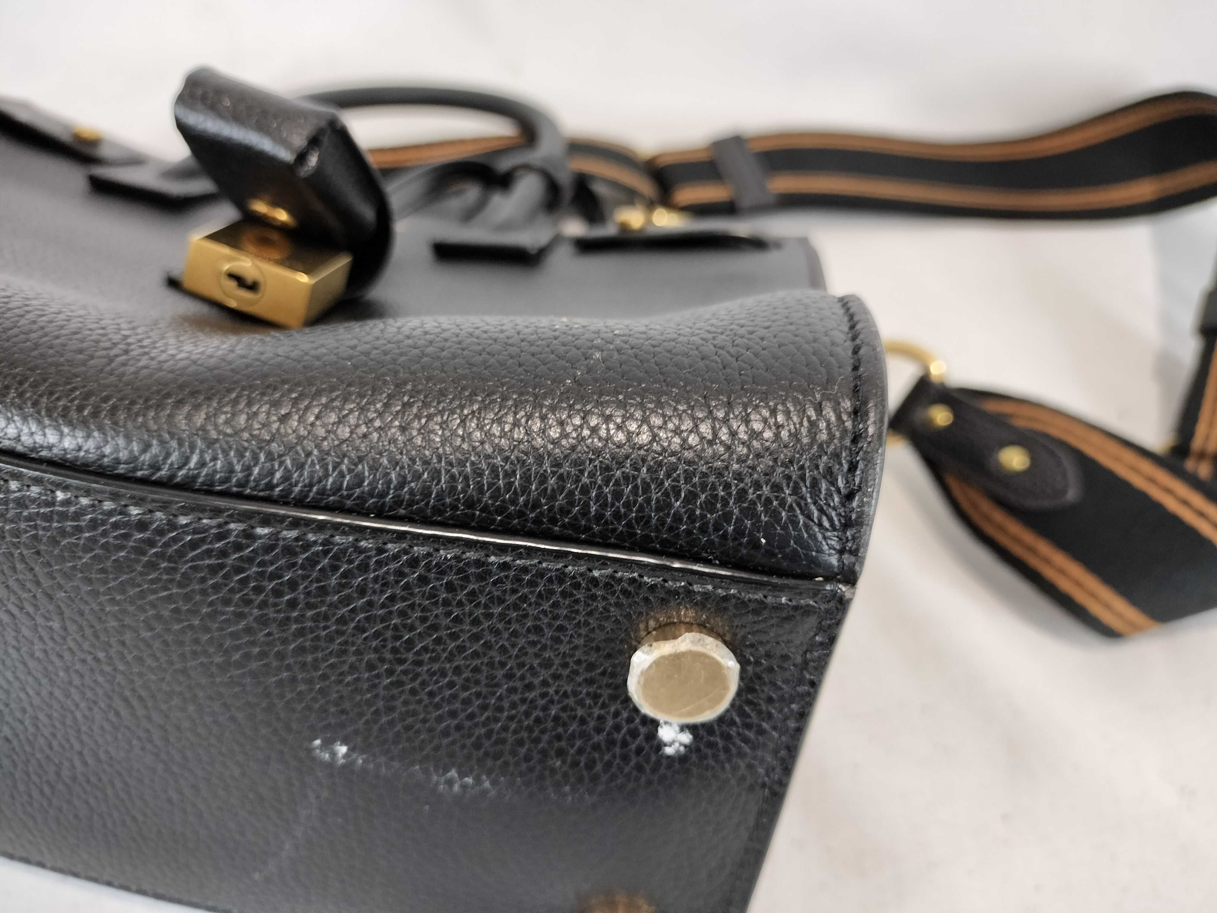 2-way black shoulder bag with ST — view 7
