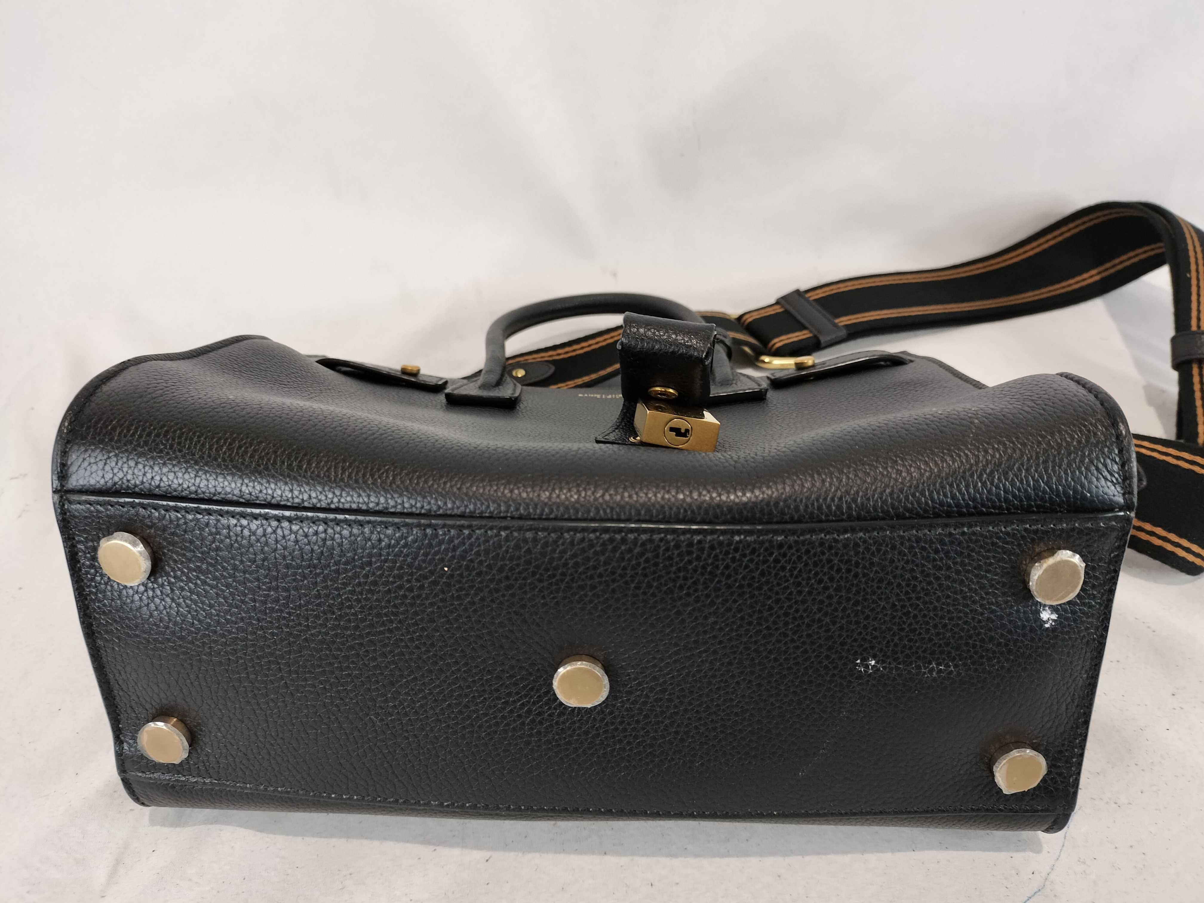 2-way black shoulder bag with ST — view 8