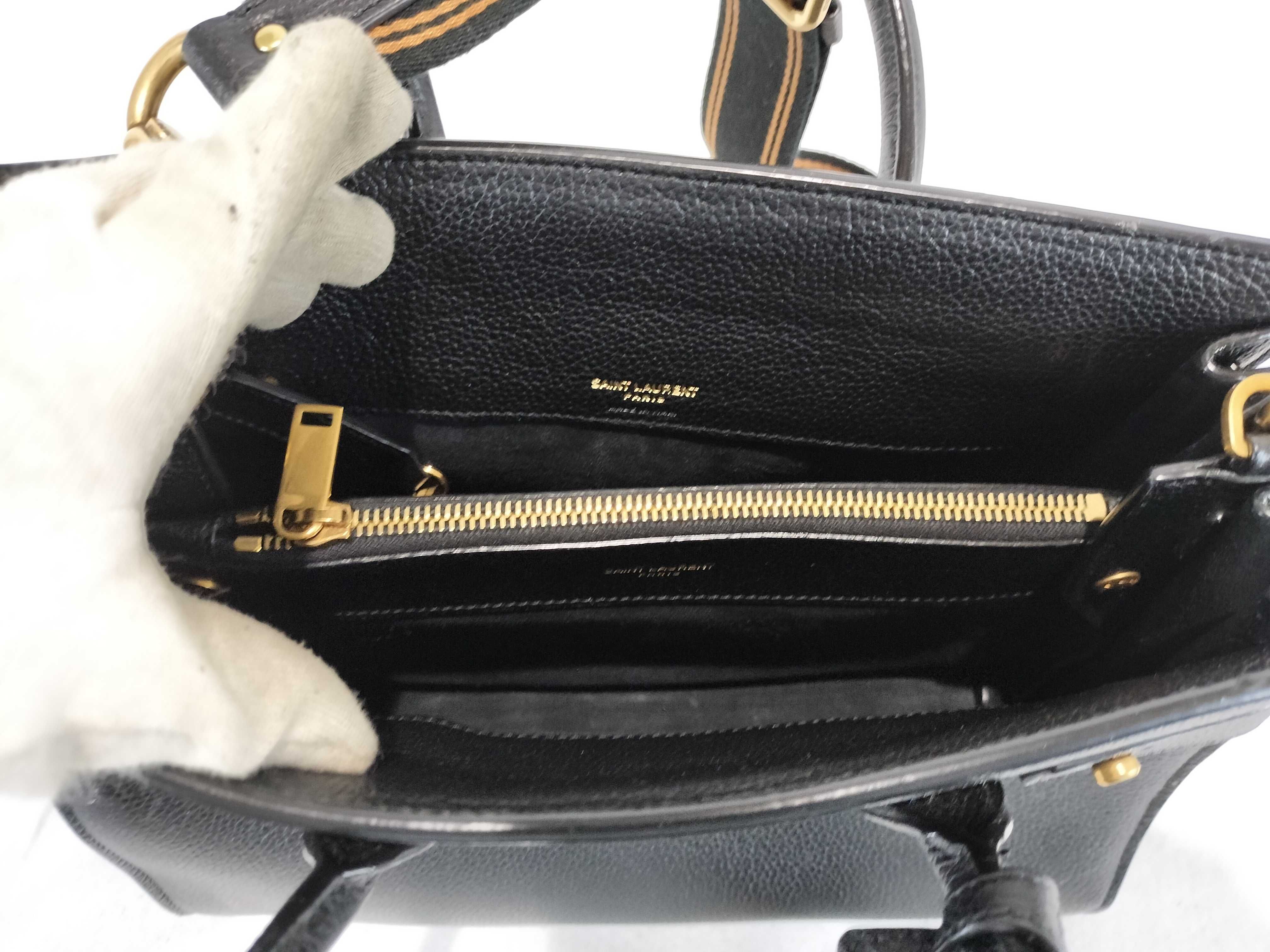 2-way black shoulder bag with ST — view 9