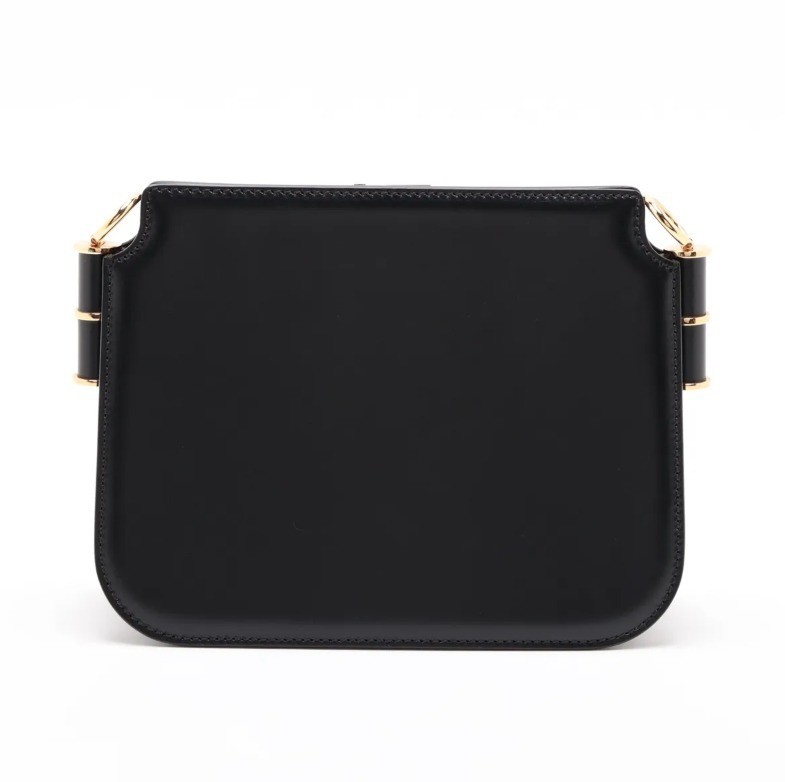 Unused Fendi Touch Leather Shoulder Bag, Black, 8BT349 — view 2