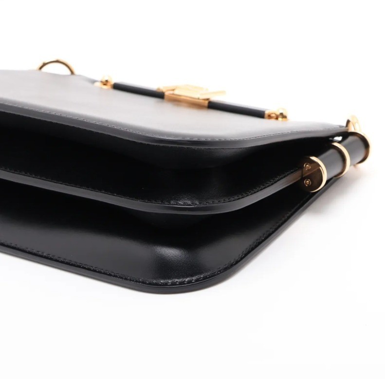 Unused Fendi Touch Leather Shoulder Bag, Black, 8BT349 — view 3