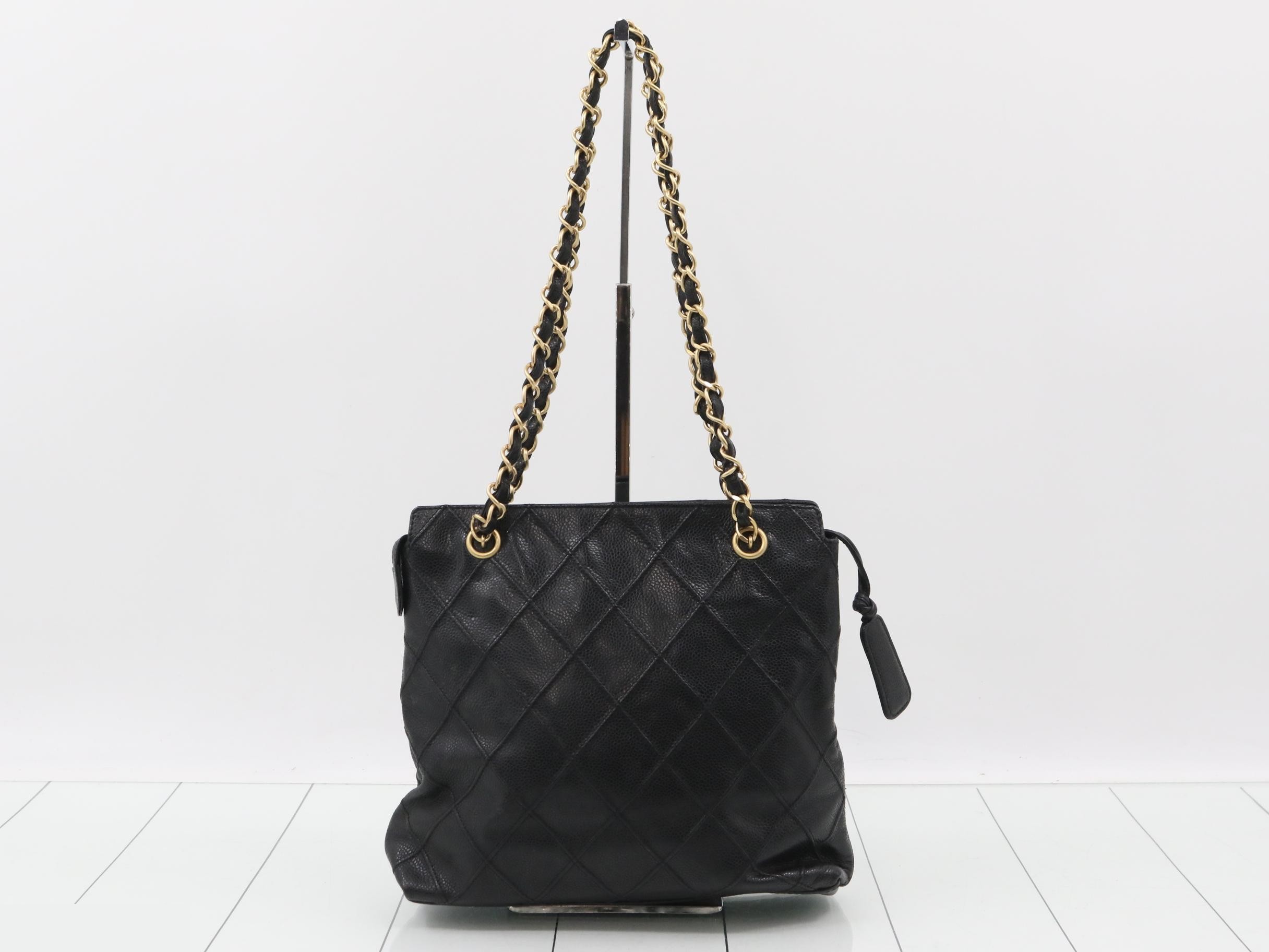 Caviar skin chain shoulder bag — view 2