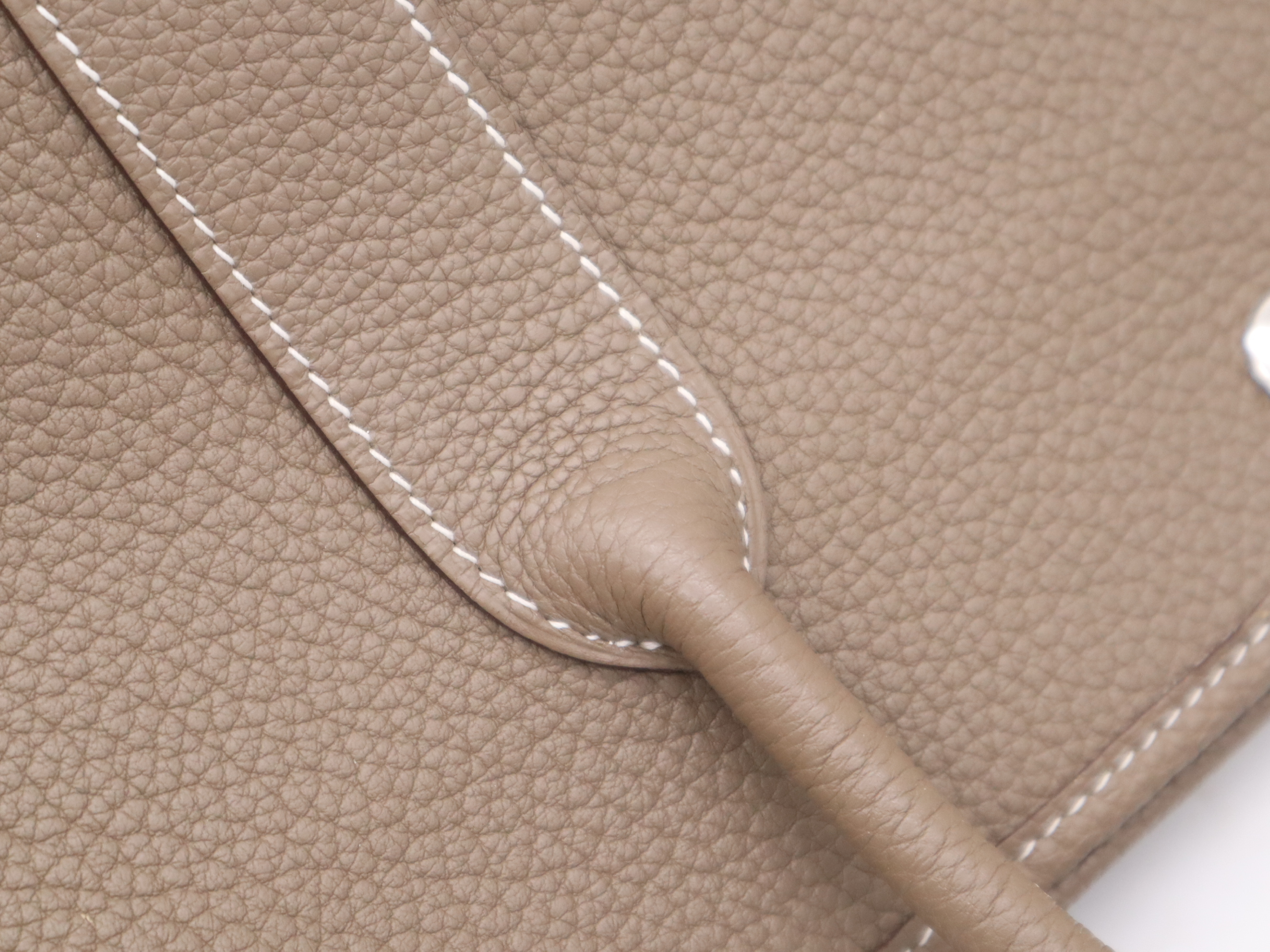 Leather Garden Party PM Tote Bag, Etoupe Brown, Silver Hardware, with Dust Bag, R Stamp, 2014 Model. — view 7
